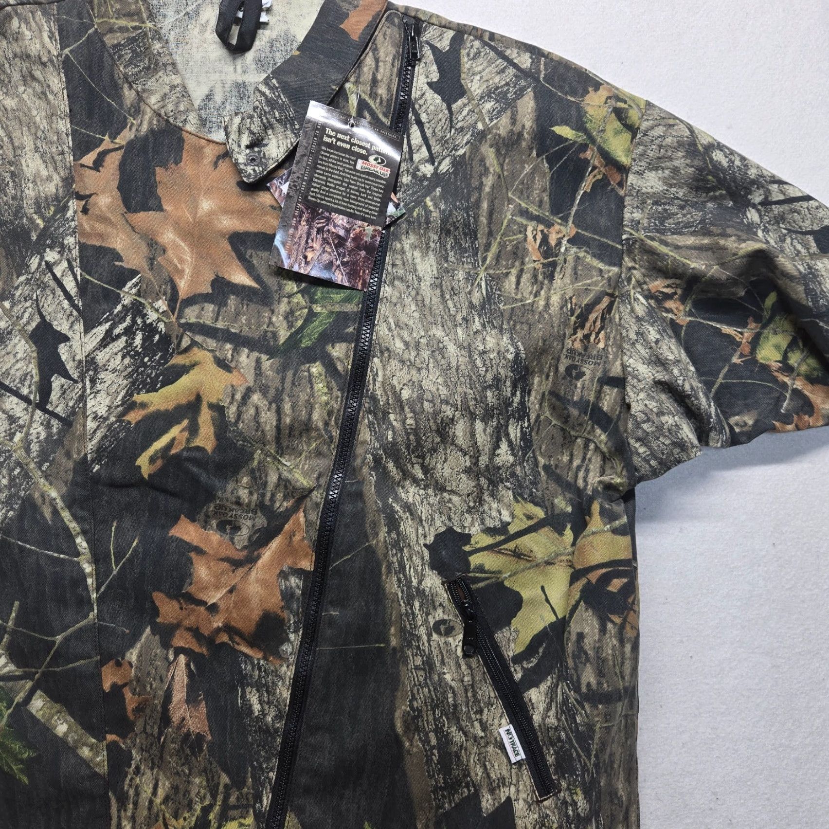 Vintage NEW VTG Mossy Oak Camo Jacket Camo Halter Zip Hunting Coat 90s Adult Men's XL Size US XL / EU 56 / 4 - 6 Thumbnail