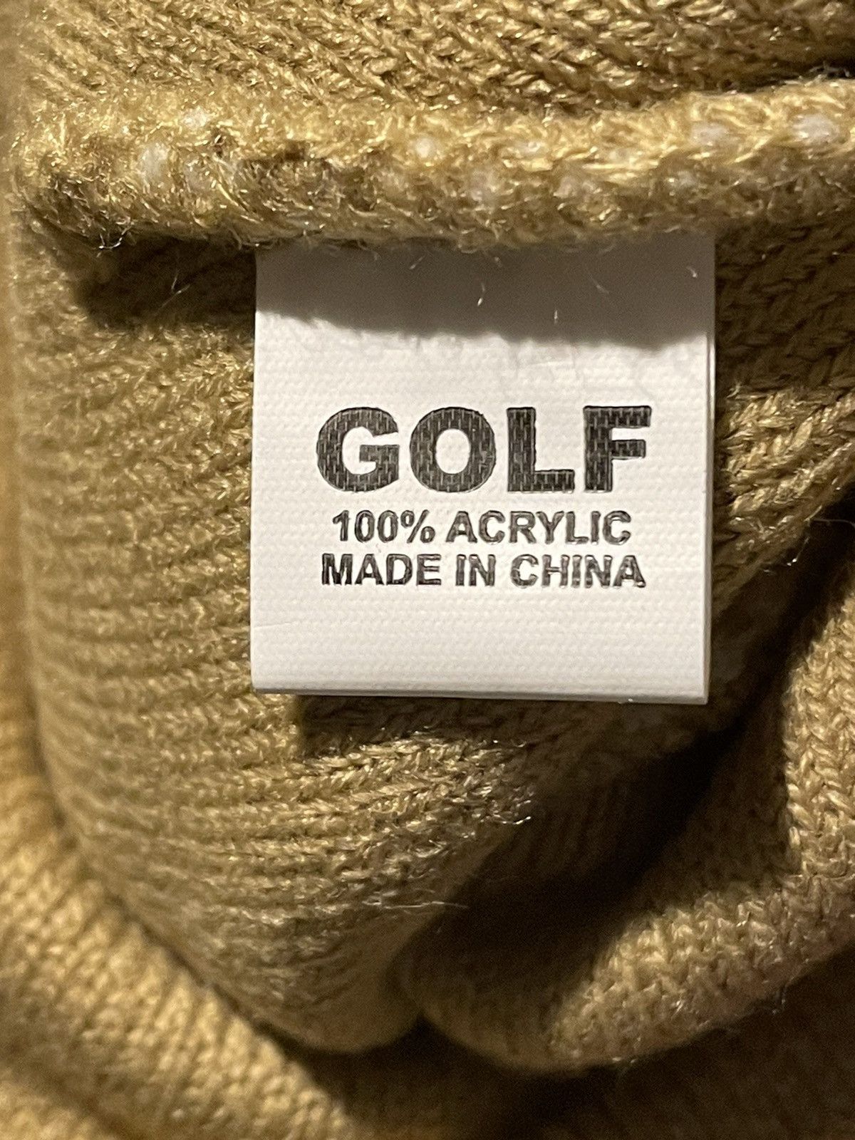 Golf Wang Golf Wang Puzzle Camo Beanie Tan/Cream O/S Size ONE SIZE - 4 Thumbnail