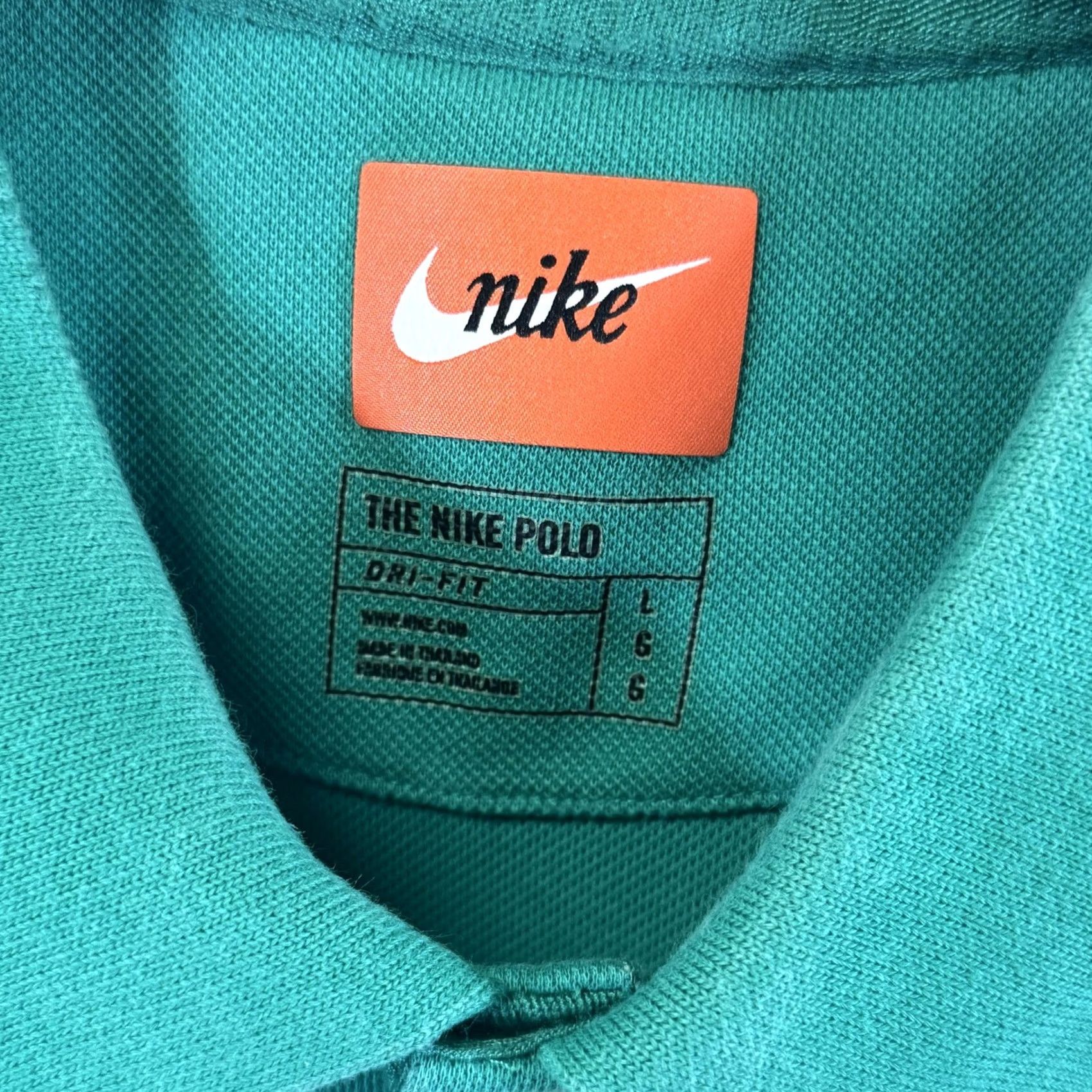 Nike Nike Polo Shirt Mens Large Green Dri-FIT Embroidered Tiger Patch Swoosh Golf Shirt Size US L / EU 52-54 / 3 - 6 Thumbnail