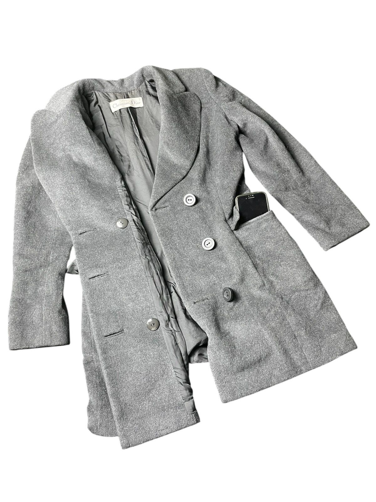Christian Dior Monsieur × Dior × Hedi Slimane Christian Dior "KBT7A4000" Angora Wool Double Coat Size US M / EU 48-50 / 2 - 7 Thumbnail