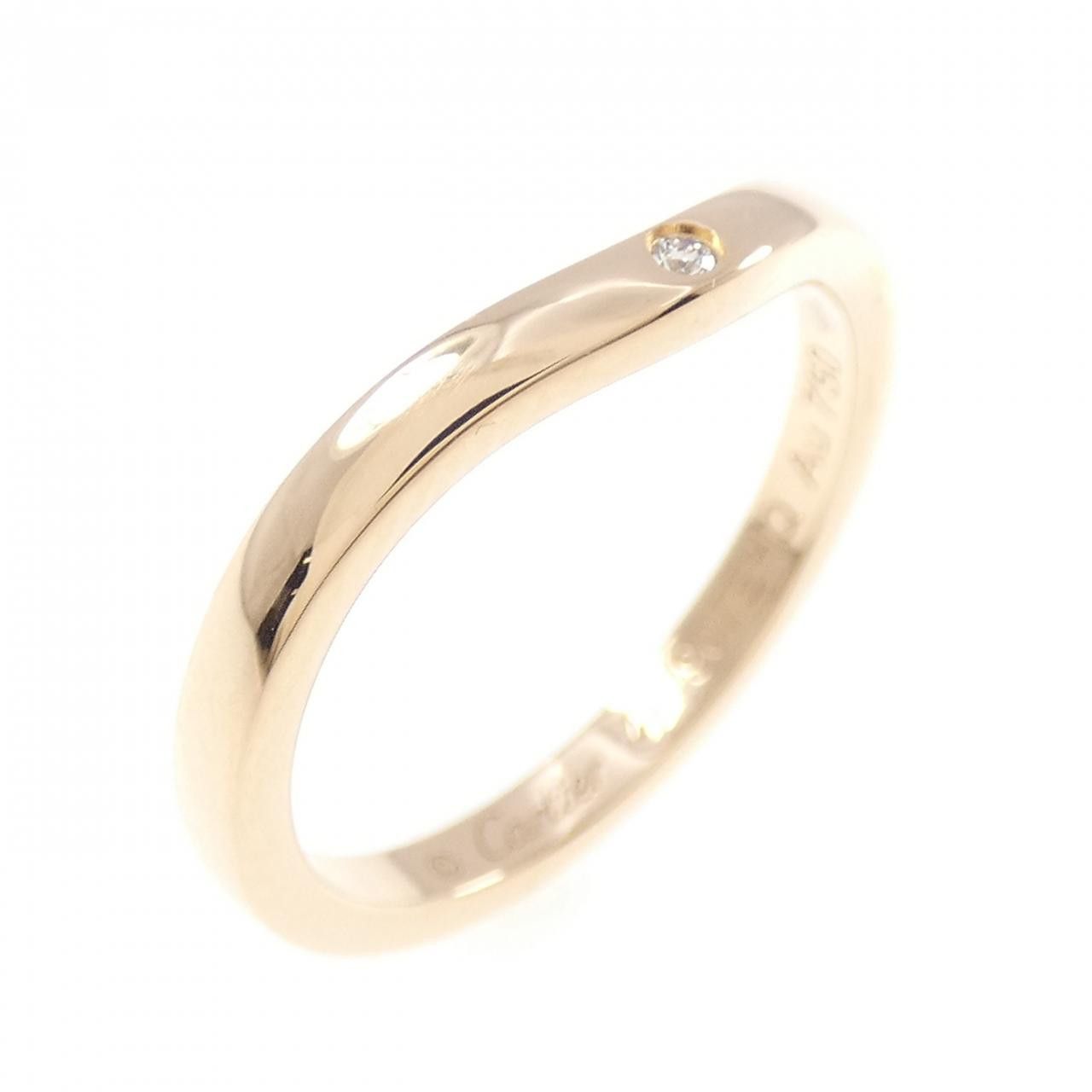 Cartier Cartier Cartier Ballerine 750 Pink Gold Diamond Ring Size 47 Precious Metal Ring DUTY FREE for USA Size ONE SIZE - 1 Thumbnail