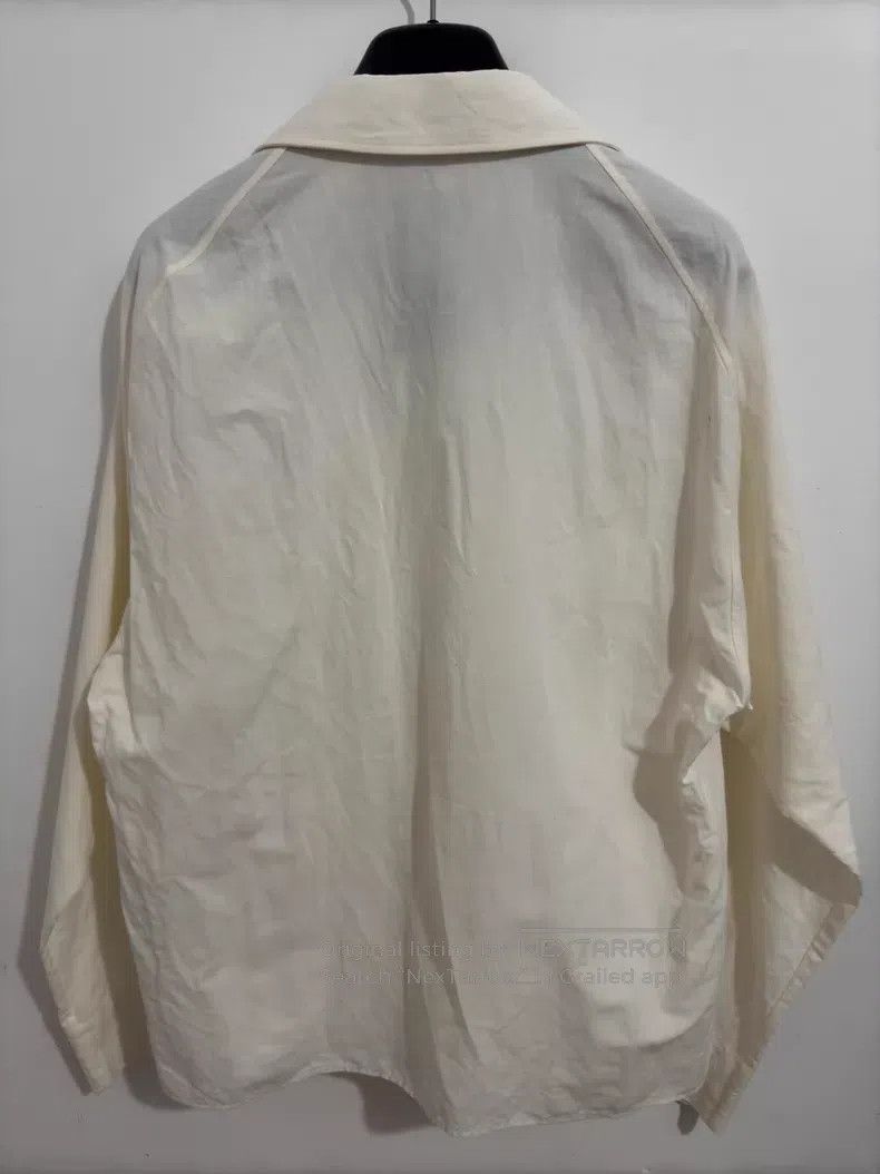 Saint Laurent Paris Saint Laurent Paris Linen Blend Beige Deep V Neck Shirt Size XS / US 0-2 / IT 36-38 - 2 Thumbnail