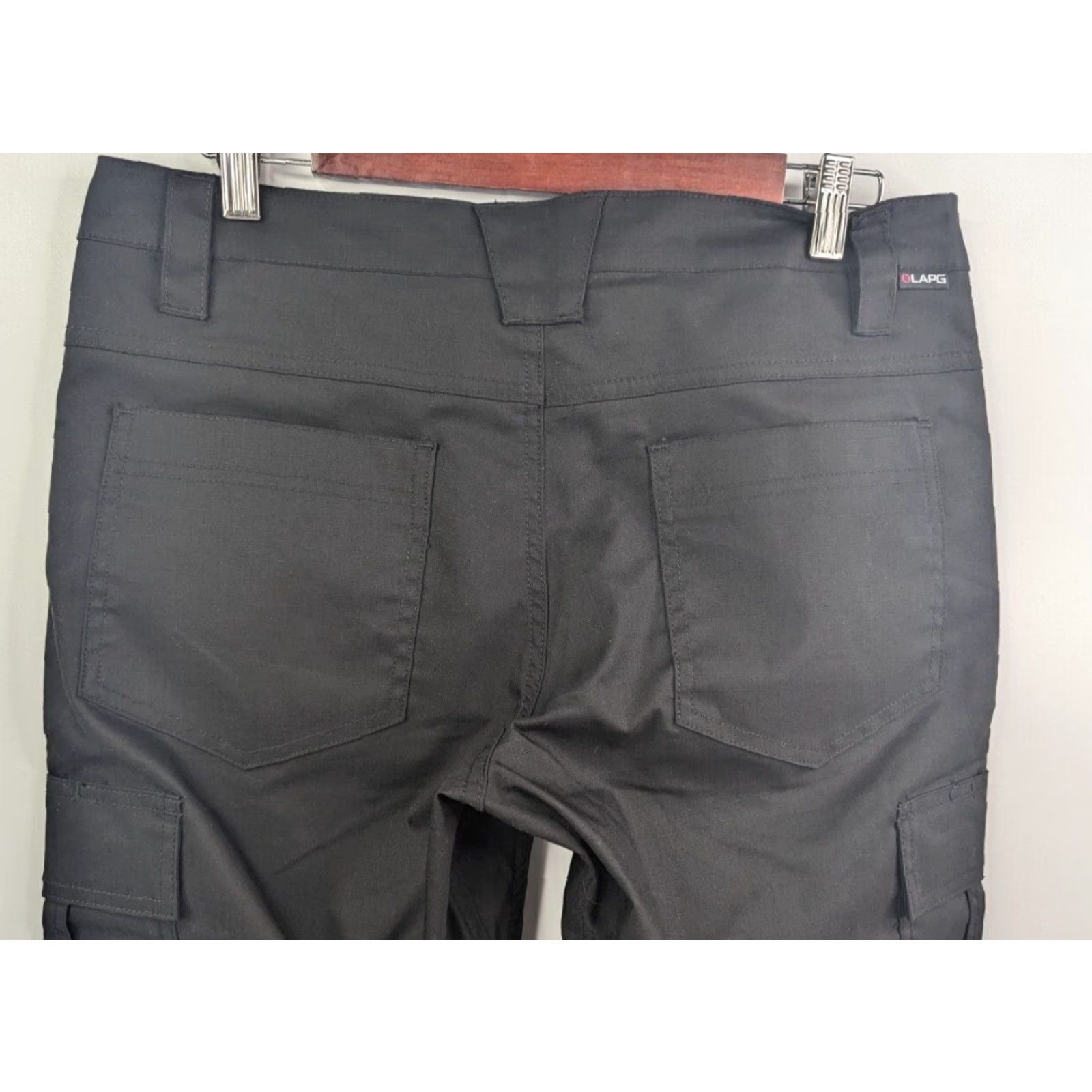 Vintage LAPG OPS Tactical Cargo Ripstop Pants Women's 10 Black Articulating Knees Size 32" / US 10 / IT 46 - 4 Thumbnail