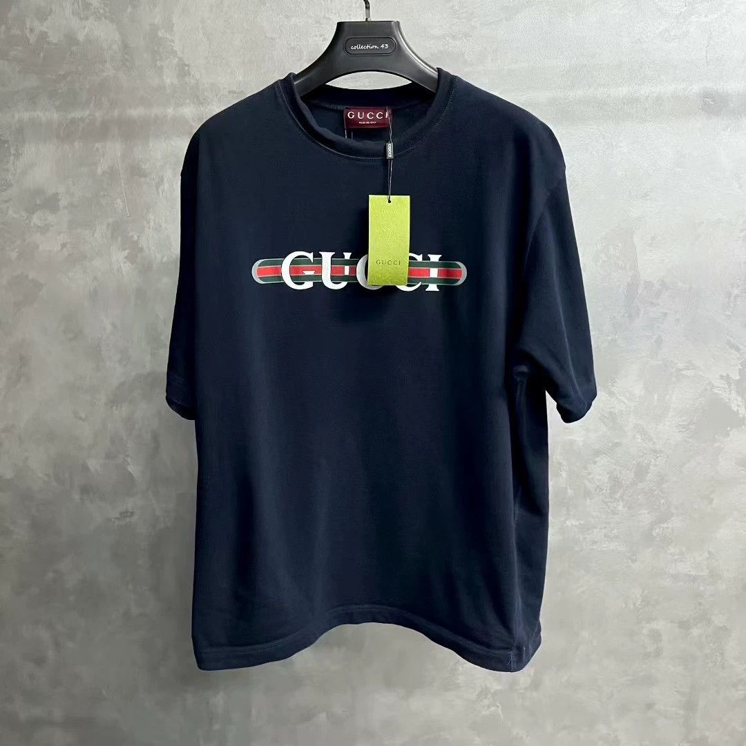 Gucci gucci loose fit blue letter print t-shirt Size US L / EU 52-54 / 3 - 1 Thumbnail