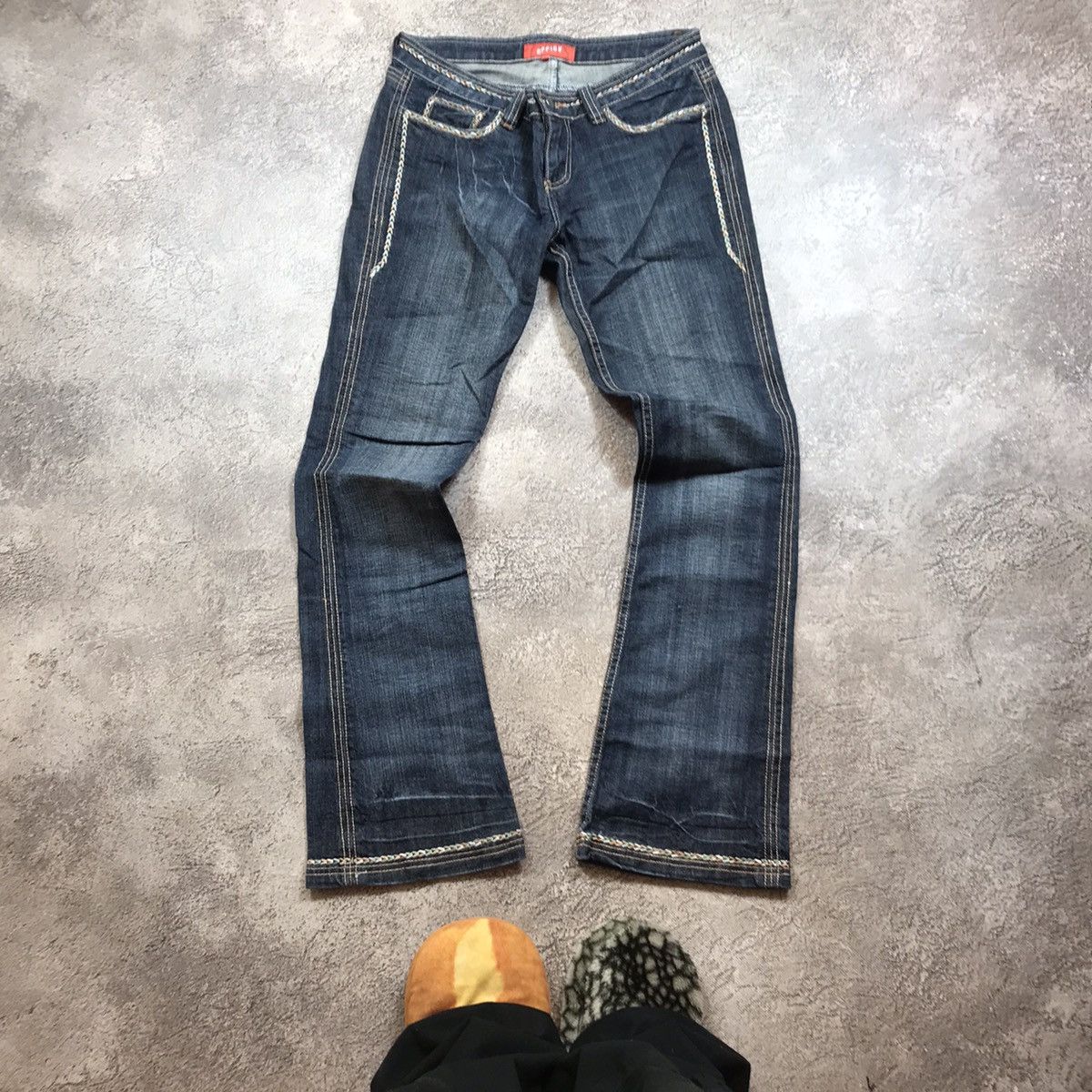 Vintage Vintage 90s Baggy Wide Leg Distressed Jeans Skate Grunge 28 Size 28" / US 6 / IT 42 - 2 Thumbnail