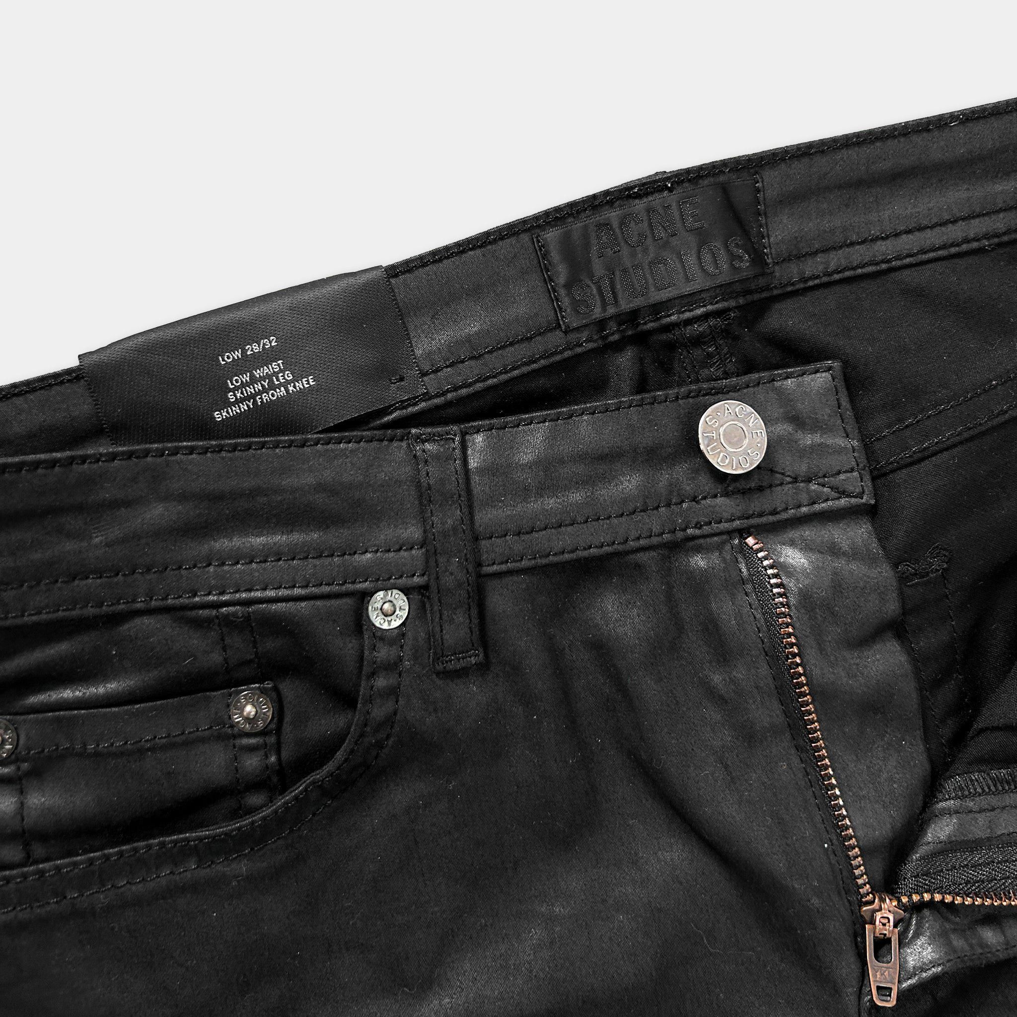 Acne Studios Acne Studios Waxed Black Jeans Size 26" / US 2 / IT 38 - 2 Thumbnail
