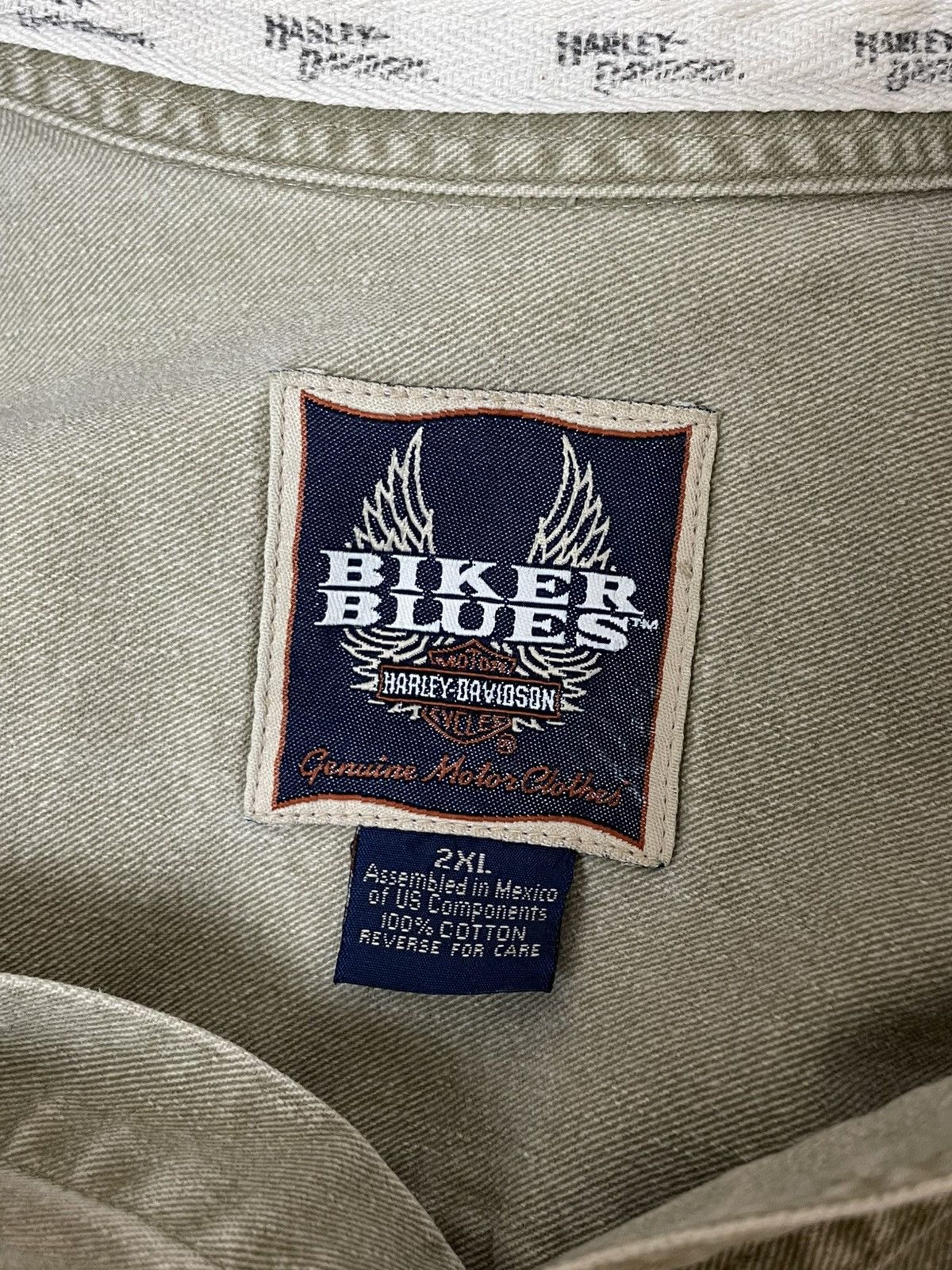 Band Tees × Harley Davidson × Vintage Vintage Harley Davidson Motorcycles Button Down Shirt Size US XXL / EU 58 / 5 - 12 Thumbnail