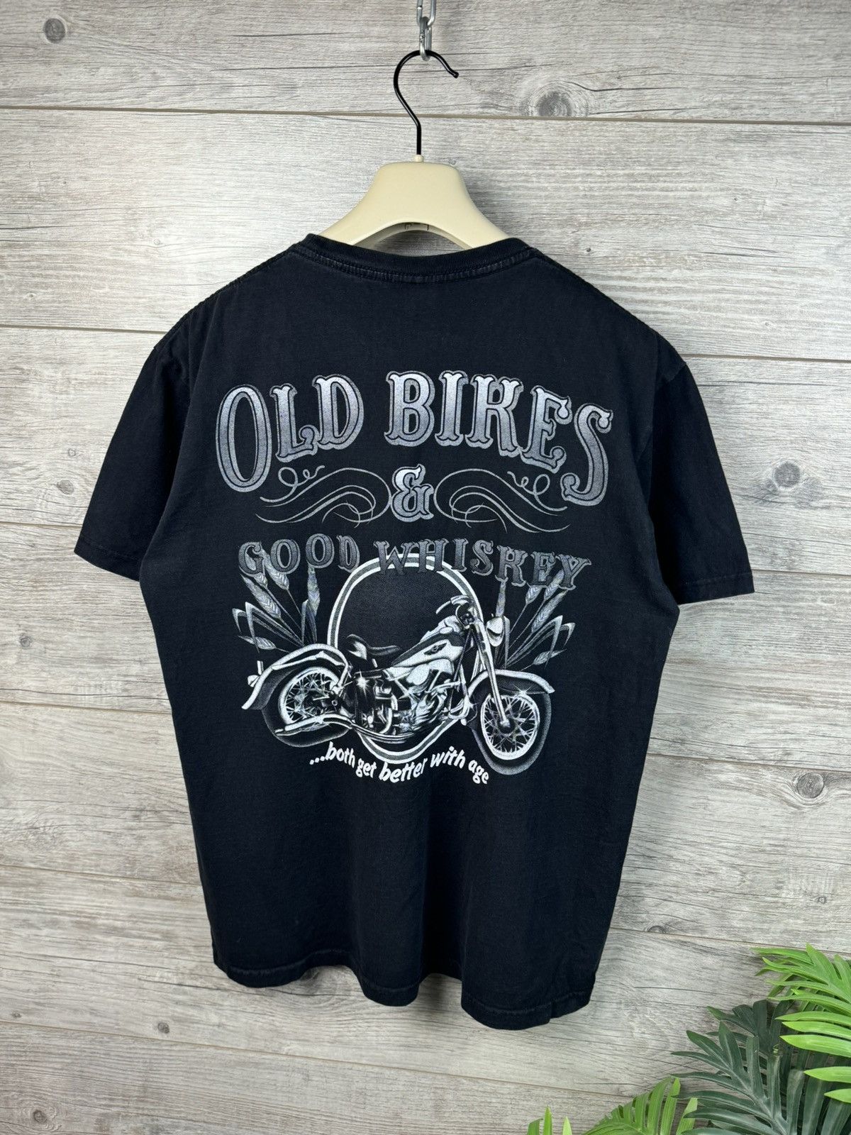 Vintage Vintage 90s Old Bikes Good Whiskey Sweatshirt Size L Size US L / EU 52-54 / 3 - 9 Thumbnail