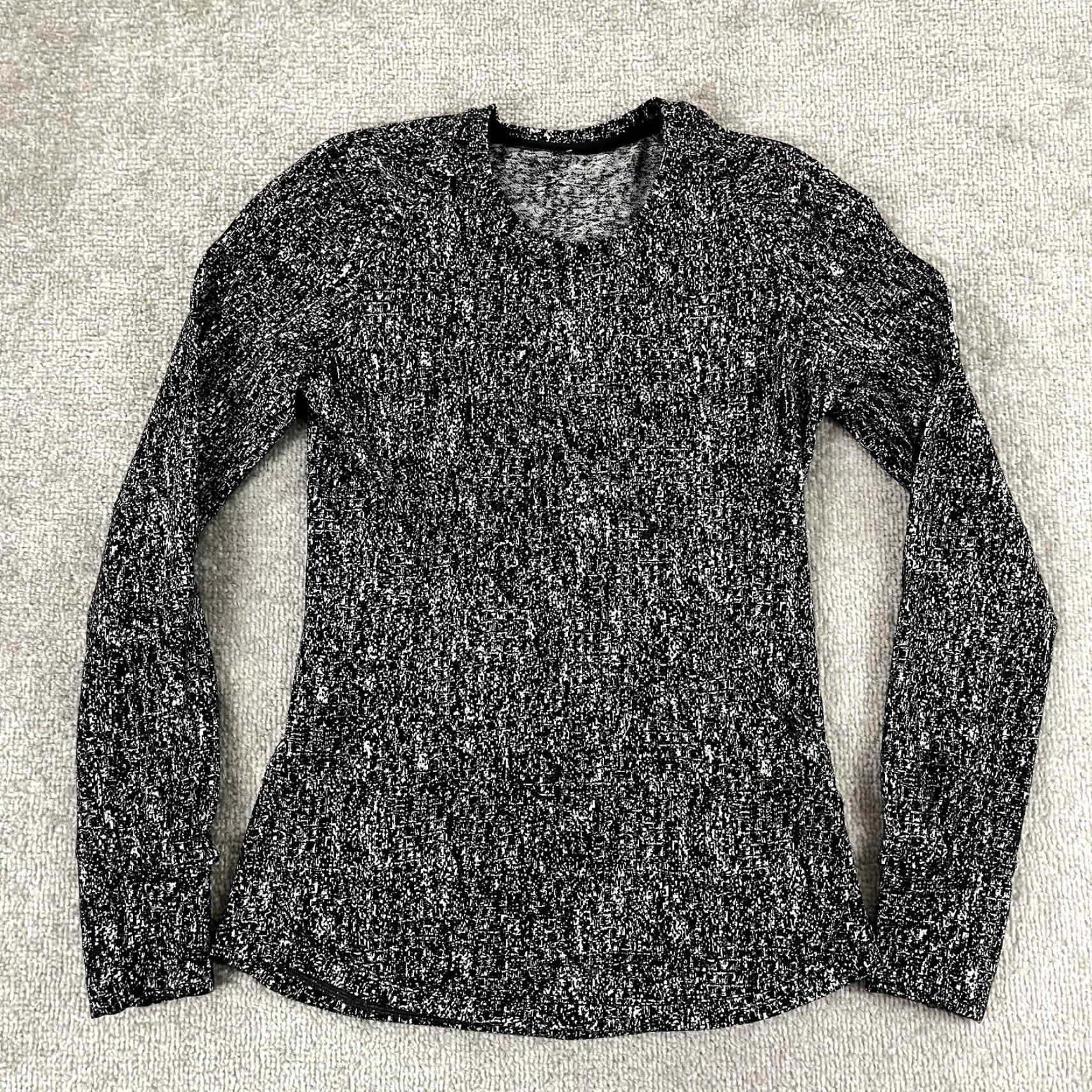 Lululemon LULULEMON Shirt Womens Size 4 Extra Mile Luon Suited Jacquard Top Long Sleeve Black Size S / US 4 / IT 40 - 7 Thumbnail