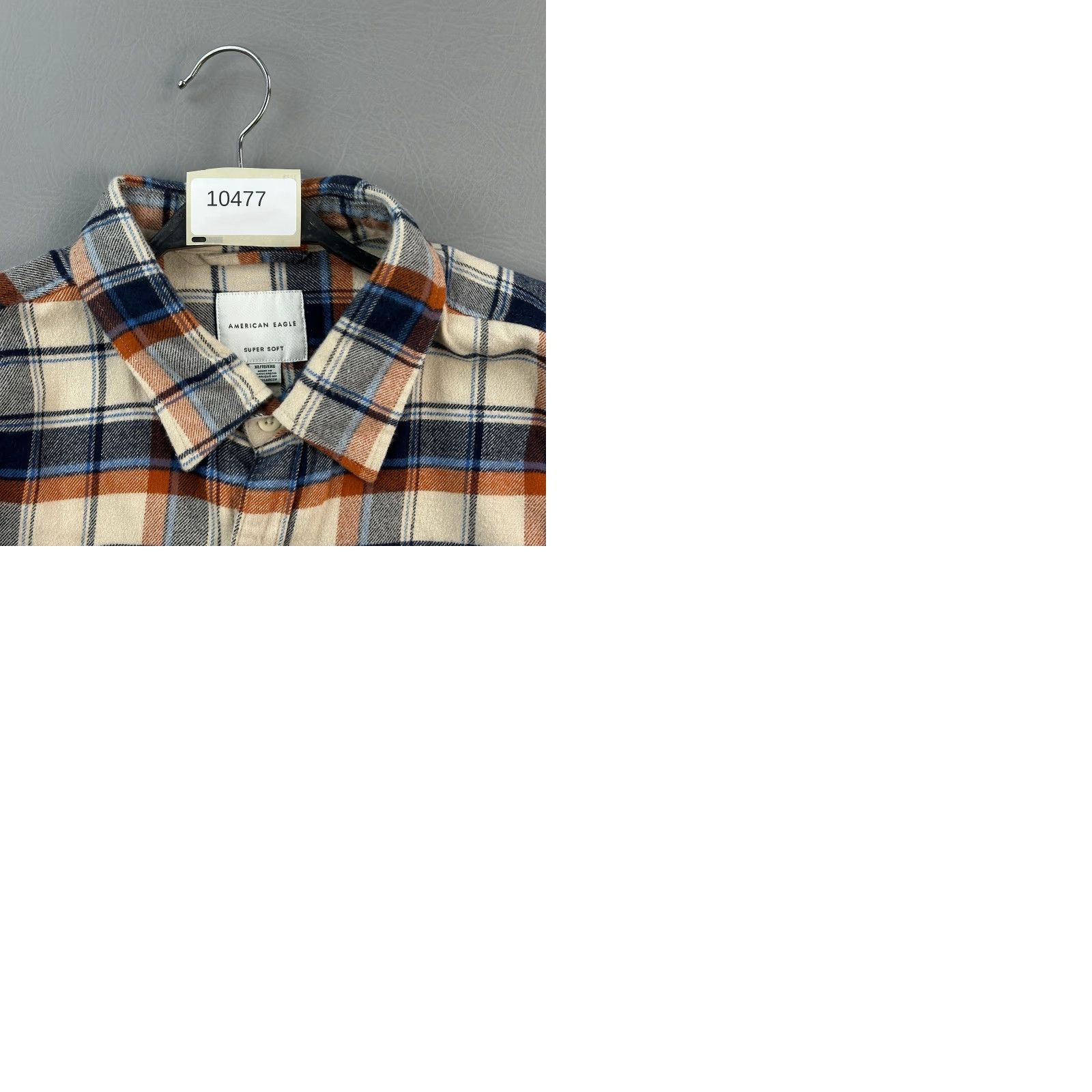 American Eagle Outfitters American Eagle Shirt Mens XL Cream Plaid Flannel Super Soft Button Up Classic Size US XL / EU 56 / 4 - 9 Thumbnail