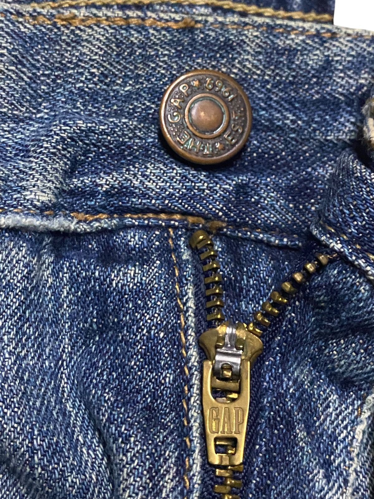 Dapper Dan × Gap Vintage Gap Army Light Wash Distressed Baggy Jeans Size US 35 - 9 Thumbnail