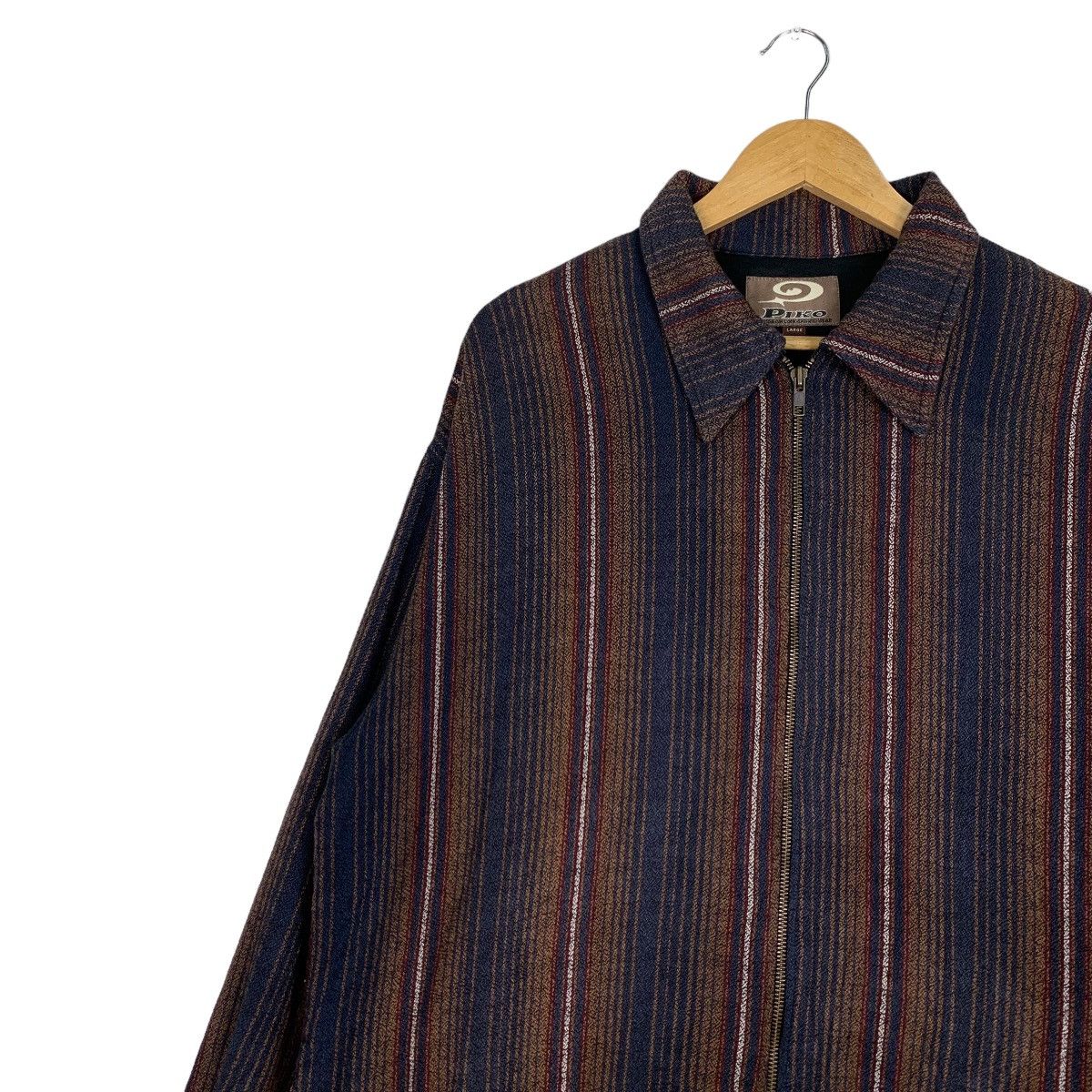 Japanese Brand PIKO Hawaiian Longboard Wear Striped Casual Jacket #1080-C49 Size US L / EU 52-54 / 3 - 6 Thumbnail