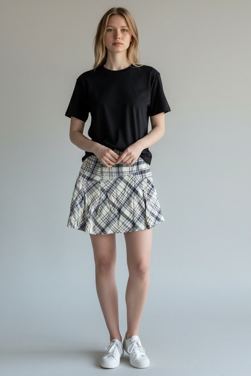 & Other Stories Sherry Taylor Plaid Mini Skirt Plus Size 1X Preppy Size 36" / US 14 / IT 50 - 1 Thumbnail