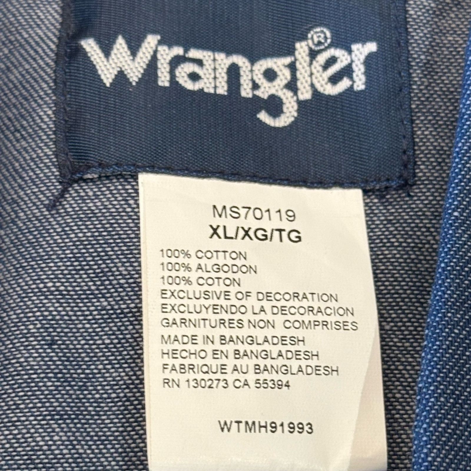 Wrangler Wrangler Cowboy Cut XL Long Sleeve Pearl Snap Shirt NWT Size US XL / EU 56 / 4 - 5 Thumbnail