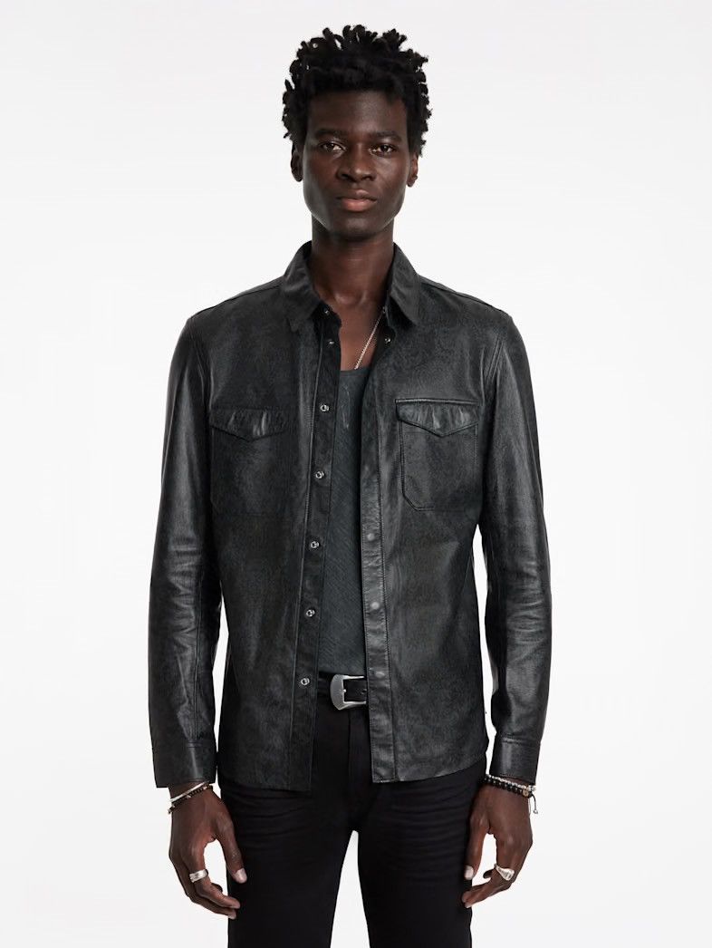 John Varvatos Travis leather shirt jacket EU 52 USA 42 Size US L / EU 52-54 / 3 - 5 Thumbnail