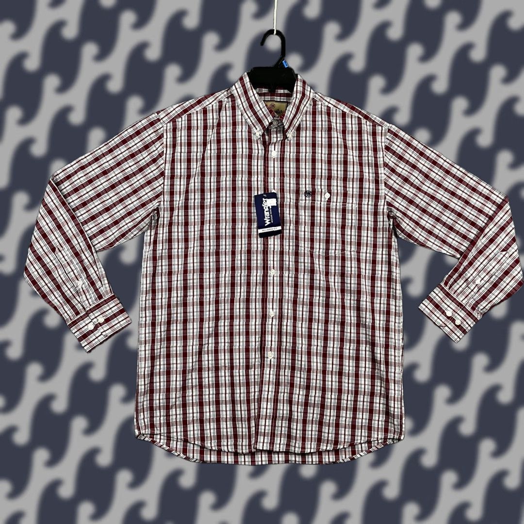 Wrangler Wrangler Shirt Mens Medium Red Plaid Western Button-Up Classic Rodeo Style Size US M / EU 48-50 / 2 - 1 Thumbnail