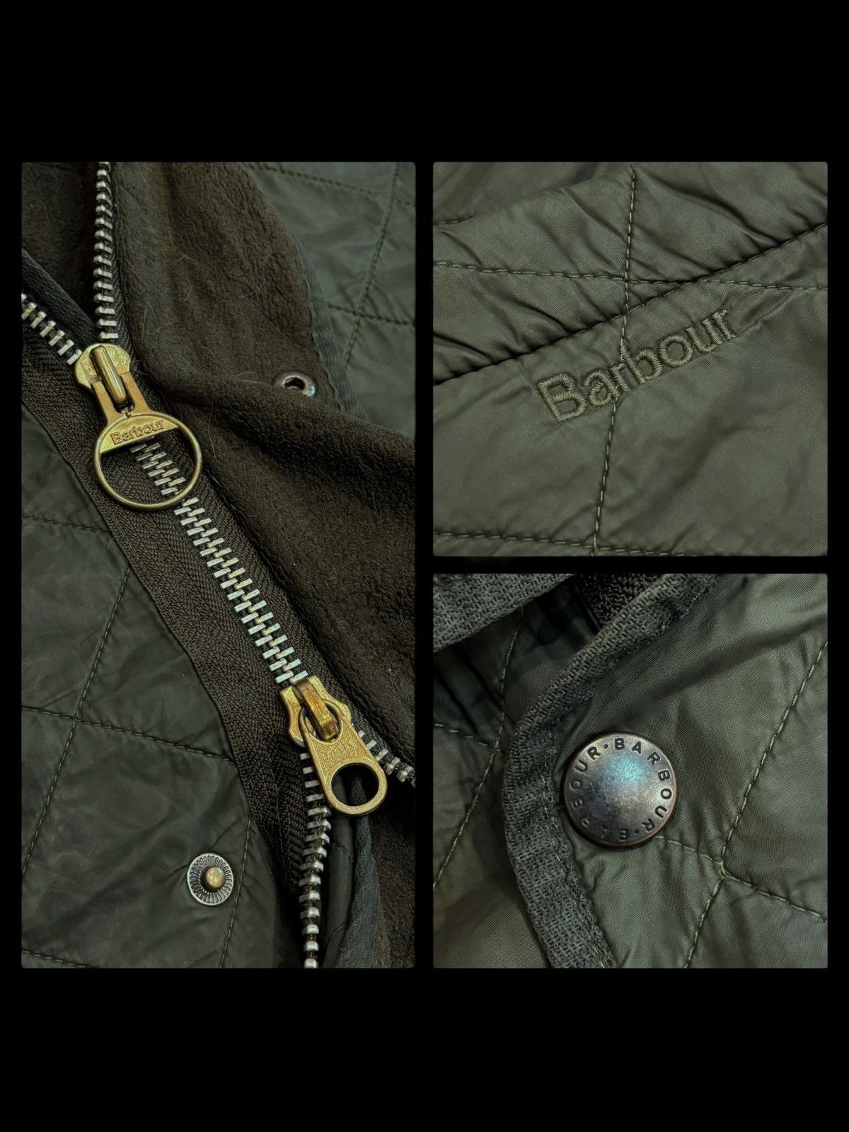 Barbour Barbour® Polar Quilt Olive Green Jacket. Made in England. Size US M / EU 48-50 / 2 - 5 Thumbnail