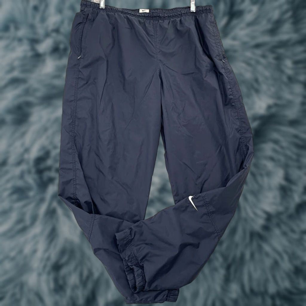 Nike VINTAGE Nike Jogger Pants Adult Large Blue Swoosh Athletic Mens L Size US 36 / EU 52 - 1 Thumbnail