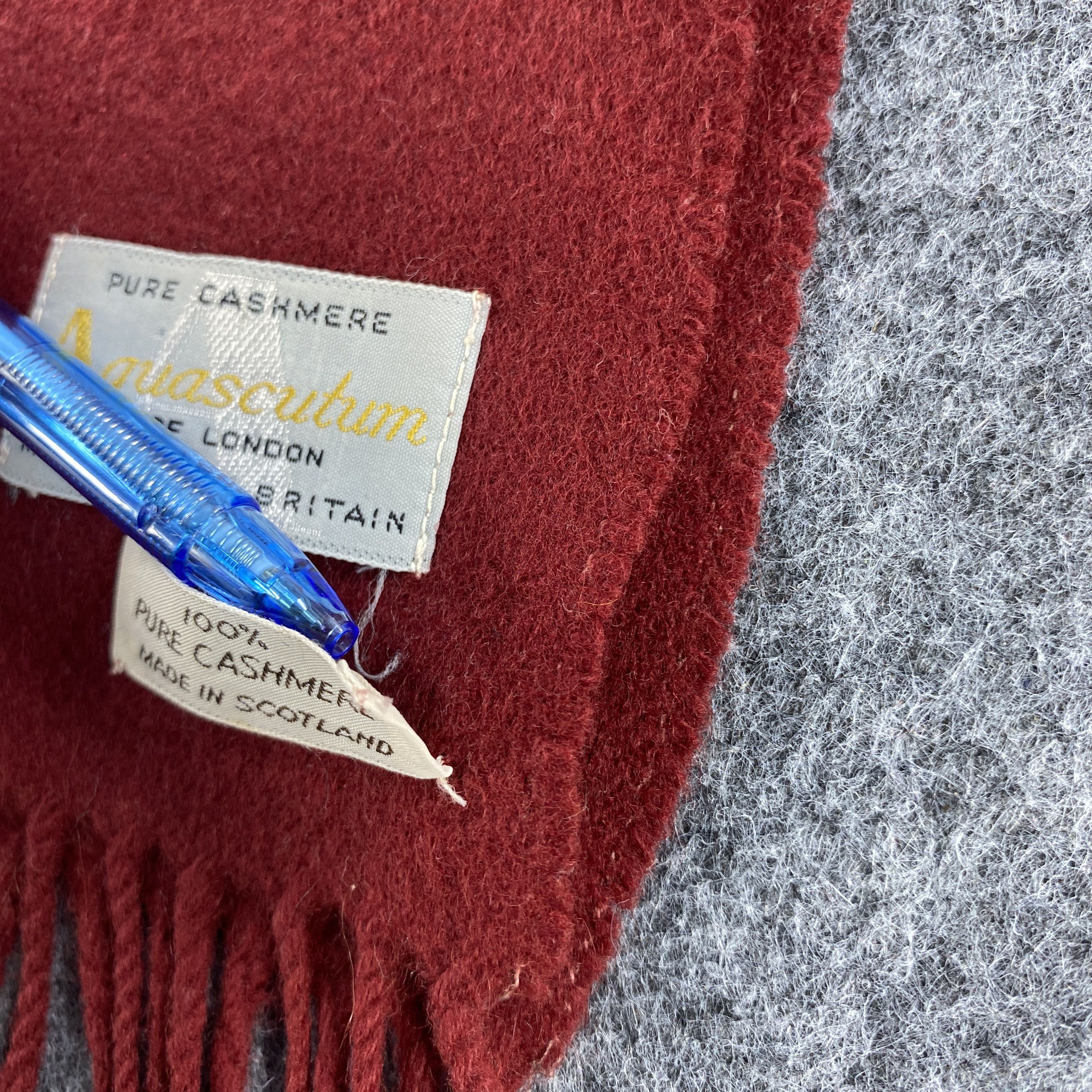 Aquascutum × Vintage Aquascutum Scarf # Muffler # Neckwear # D493 Size ONE SIZE - 3 Thumbnail