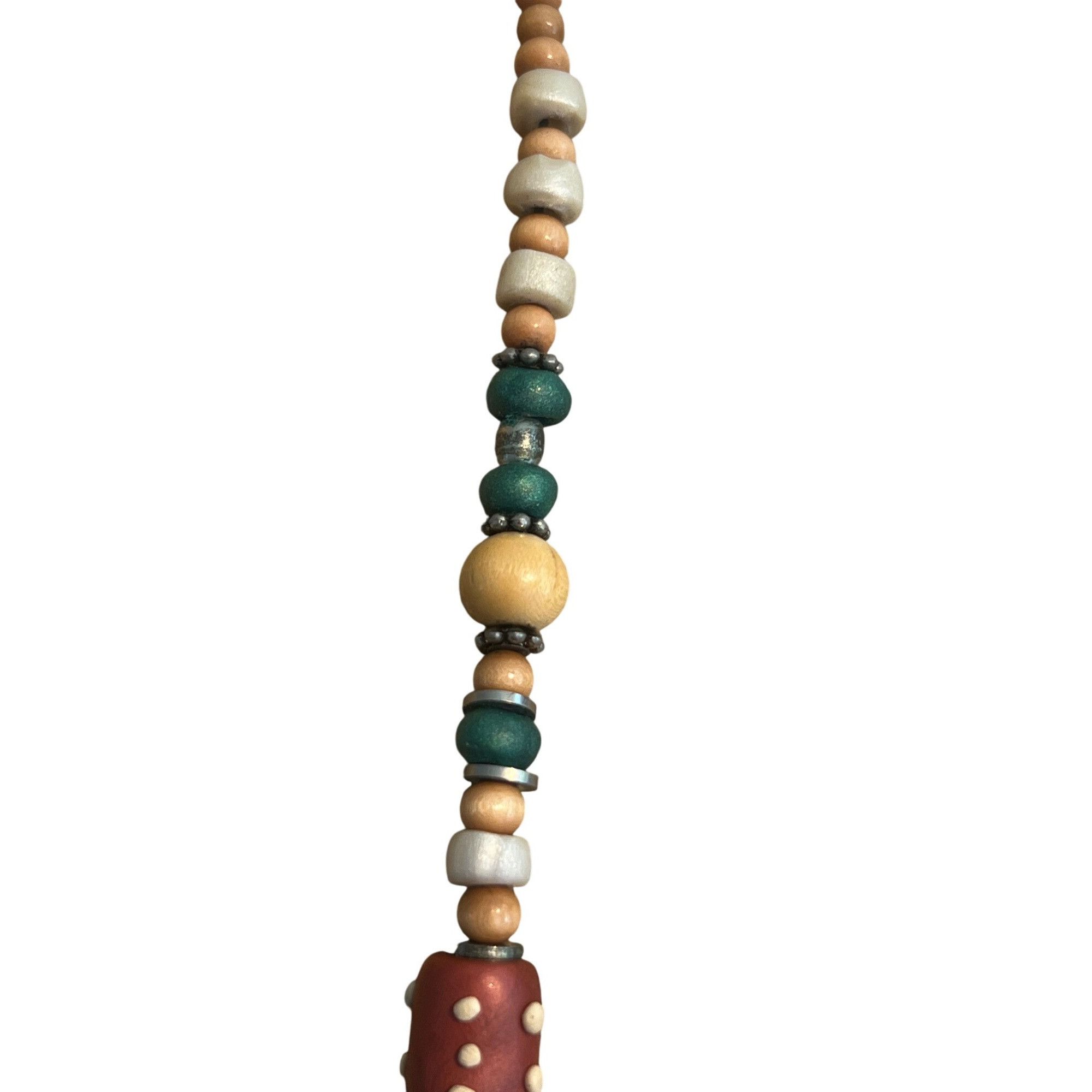 Other Handcrafted Wooden Clay Beads Necklace Multicolor Tribal Des Size ONE SIZE - 4 Thumbnail