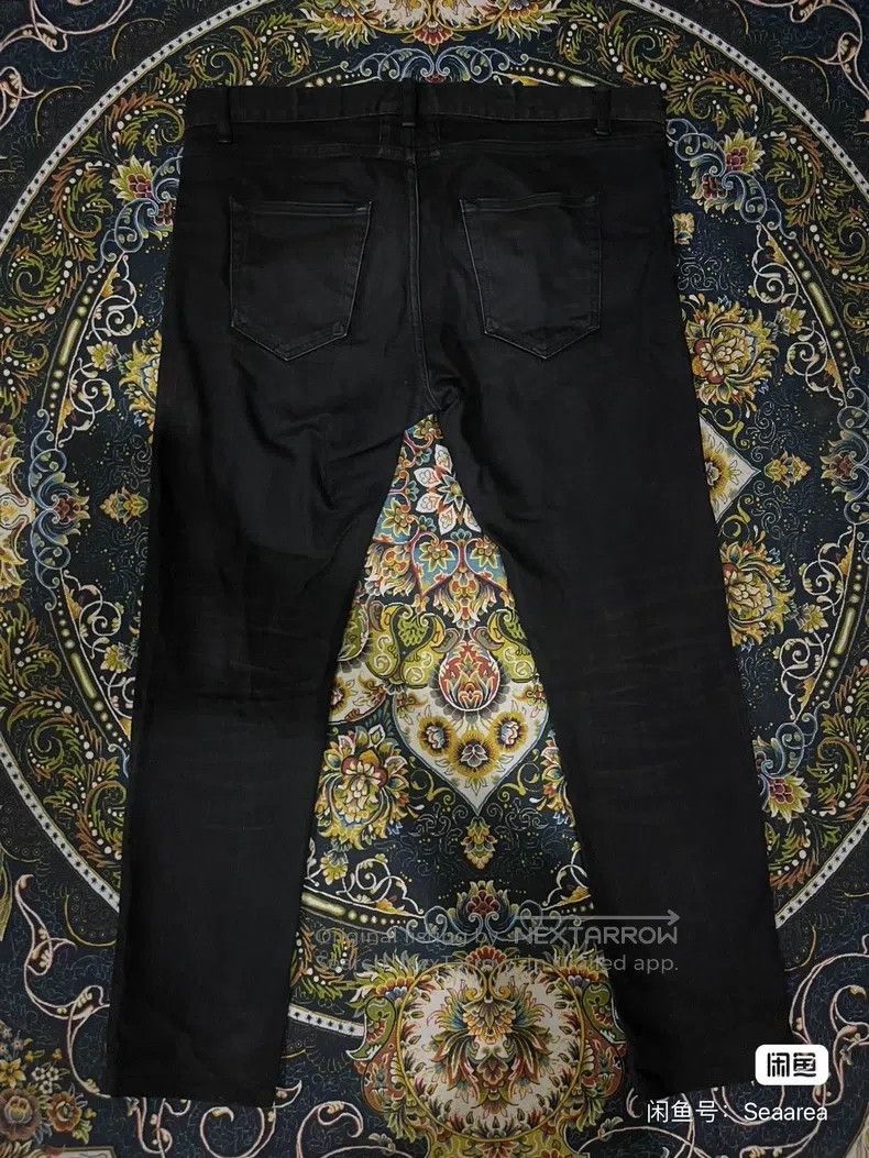 Saint Laurent Paris Saint Laurent Paris Black Mud-Dyed Frayed Denim Pants Size US 34 / EU 50 - 4 Thumbnail