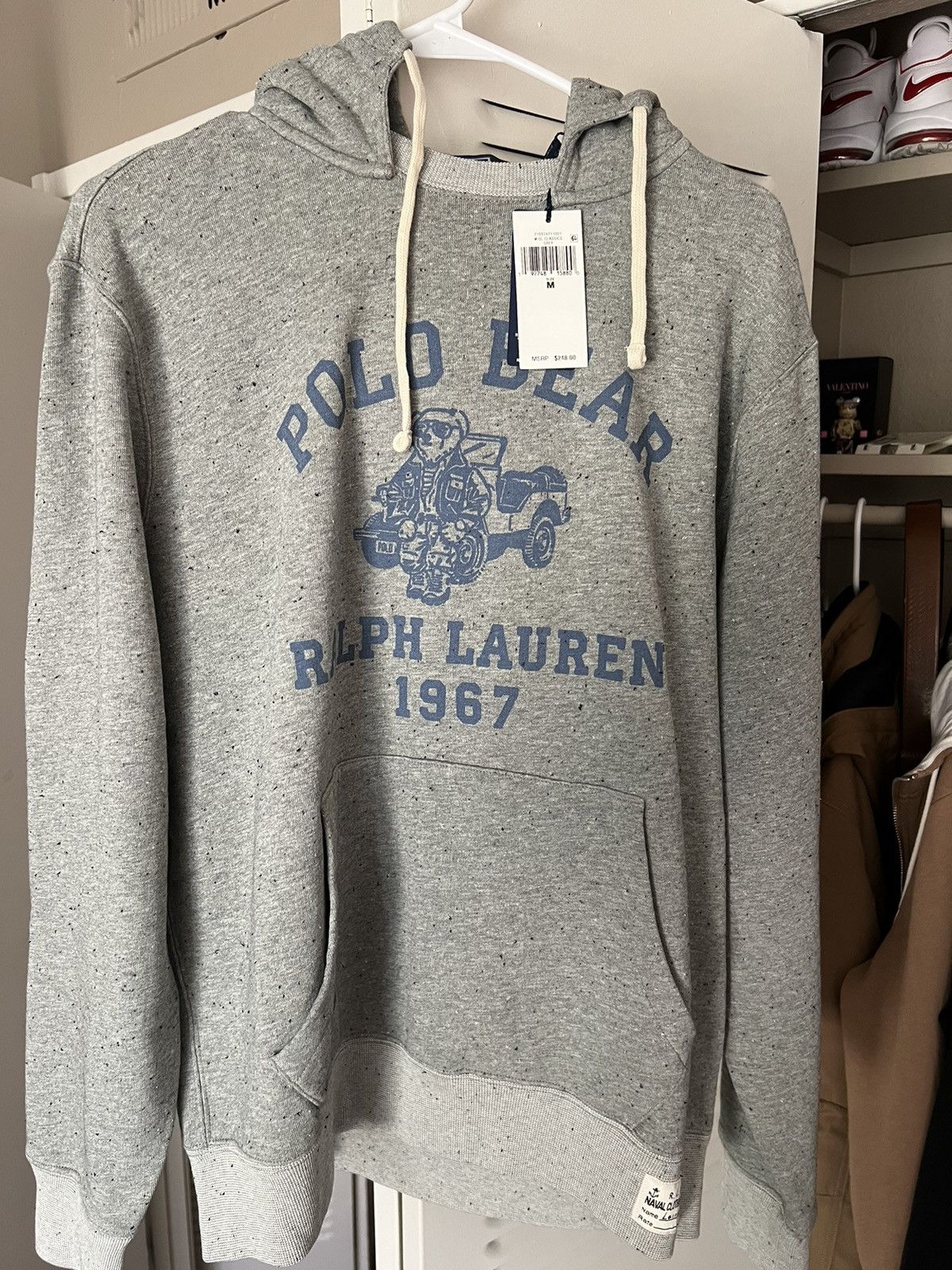 image of Polo Ralph Lauren Ralph Laurent Polo Hoodie in Grey, Men's (Size Medium)