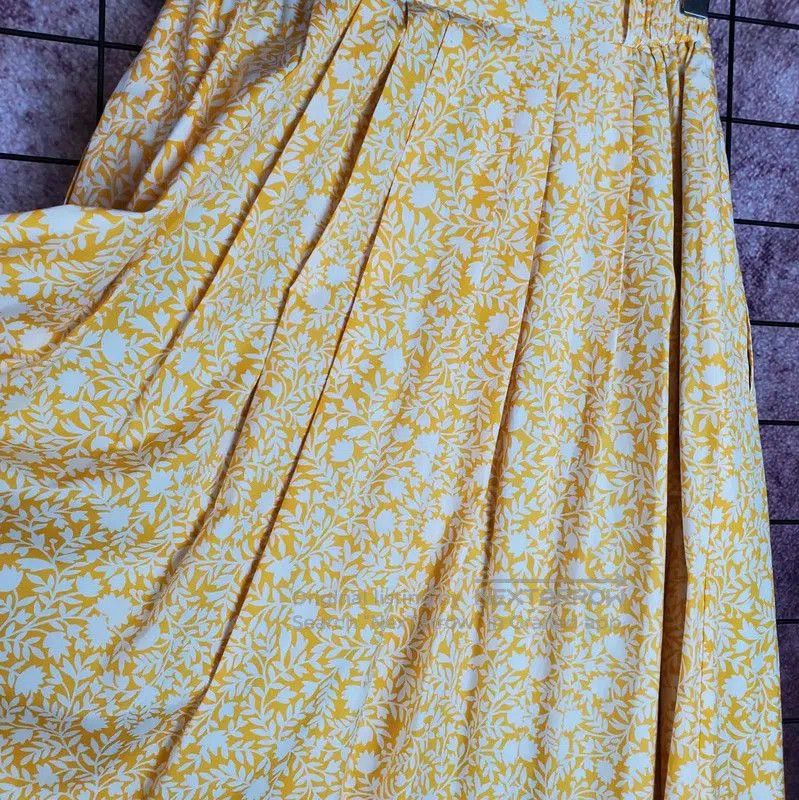 Dior Dior Yellow Floral Cotton Midi Skirt for Summer . Size 24" / US 00 / IT 34 - 9 Thumbnail