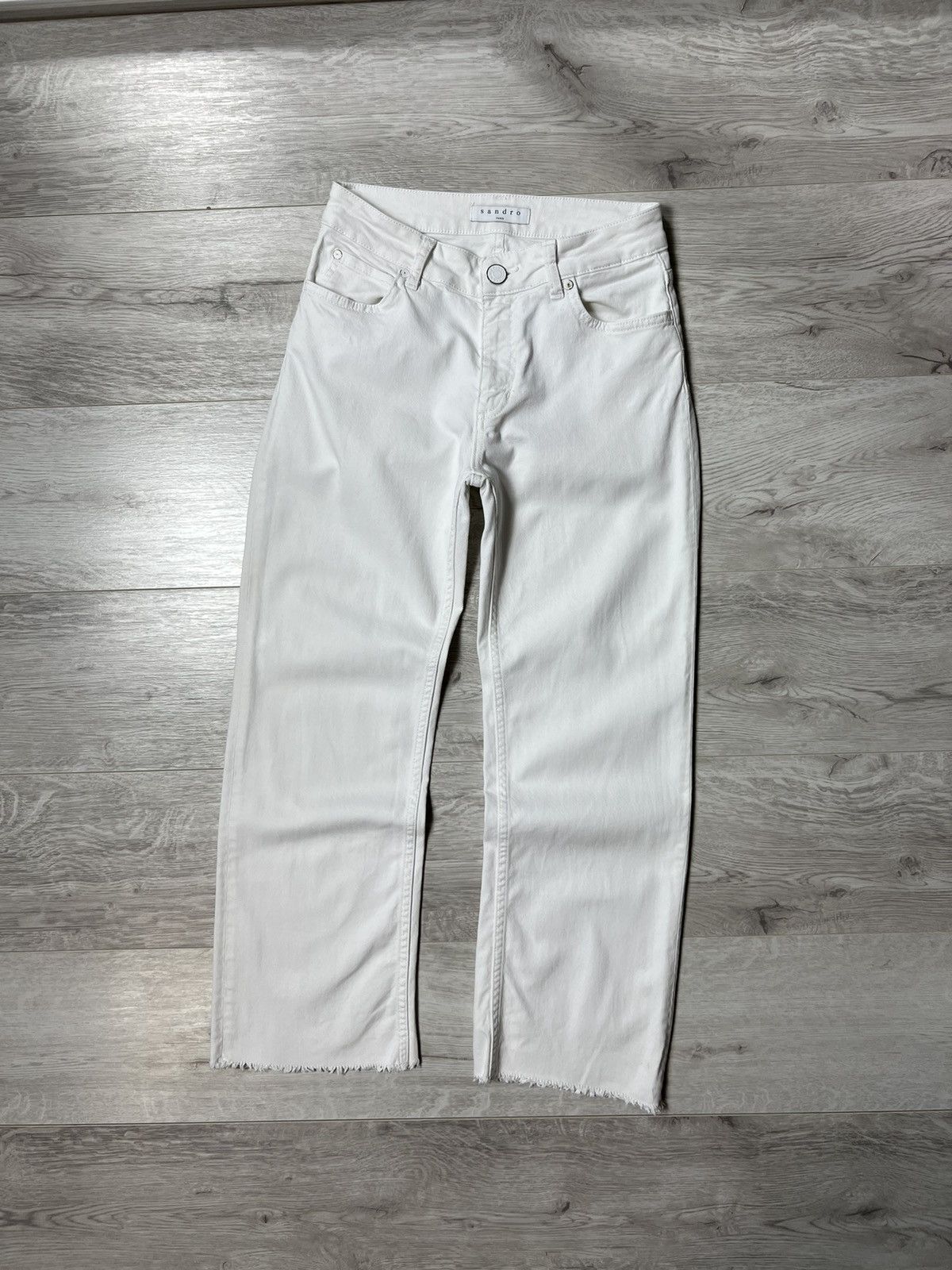 Sandro Sandro Paris White Denim Pants / Jeans Size 26" / US 2 / IT 38 - 1 Thumbnail