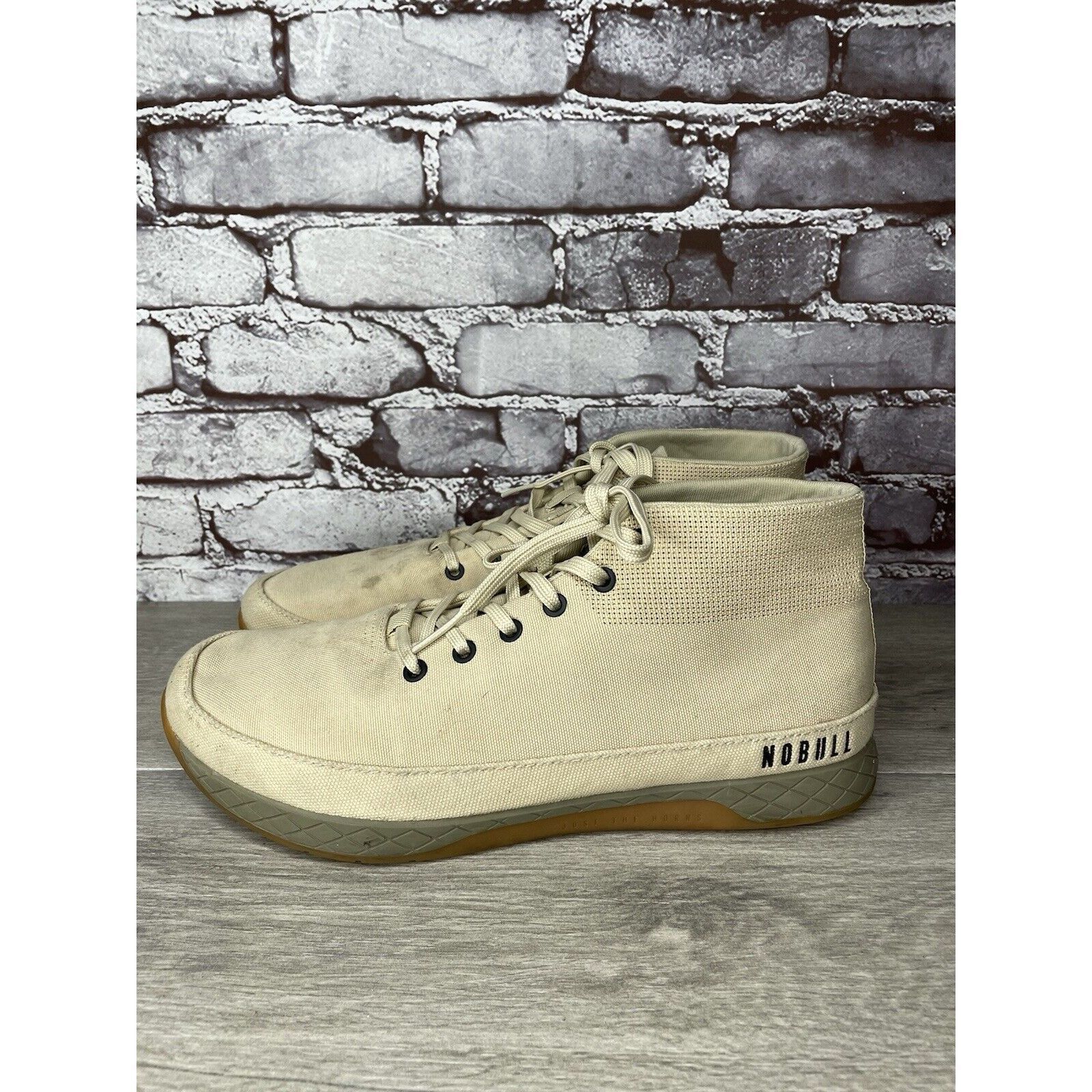 Other Nobull Mid Desert Trainer Canvas Beige Fabric Lace Up Sneake Size US 13 / EU 46 - 15 Thumbnail