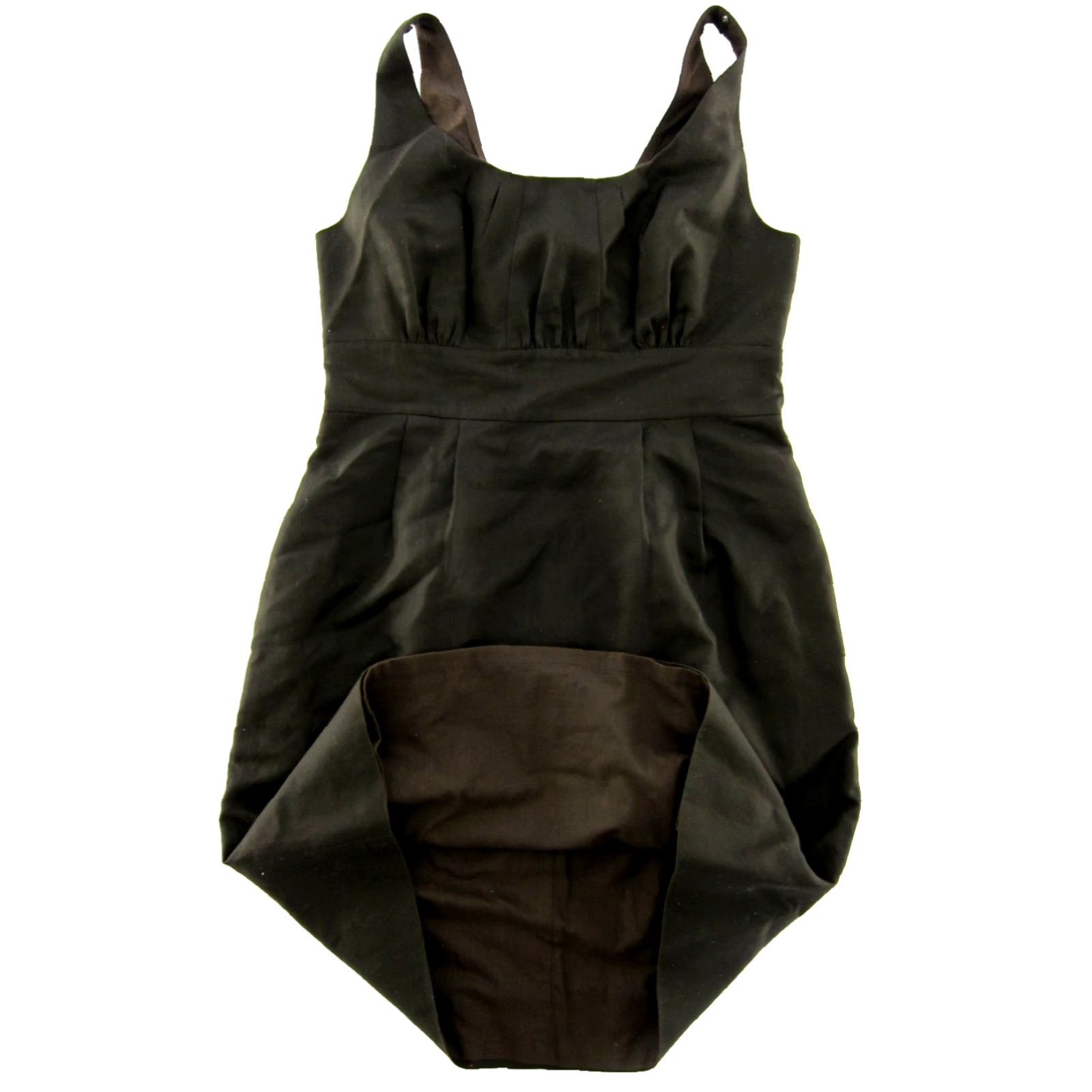 J.Crew Vintage J.Crew 100% Cotton Dark Brown Pocket Sheath Tank Dress Women 8 Size M / US 6-8 / IT 42-44 - 5 Thumbnail