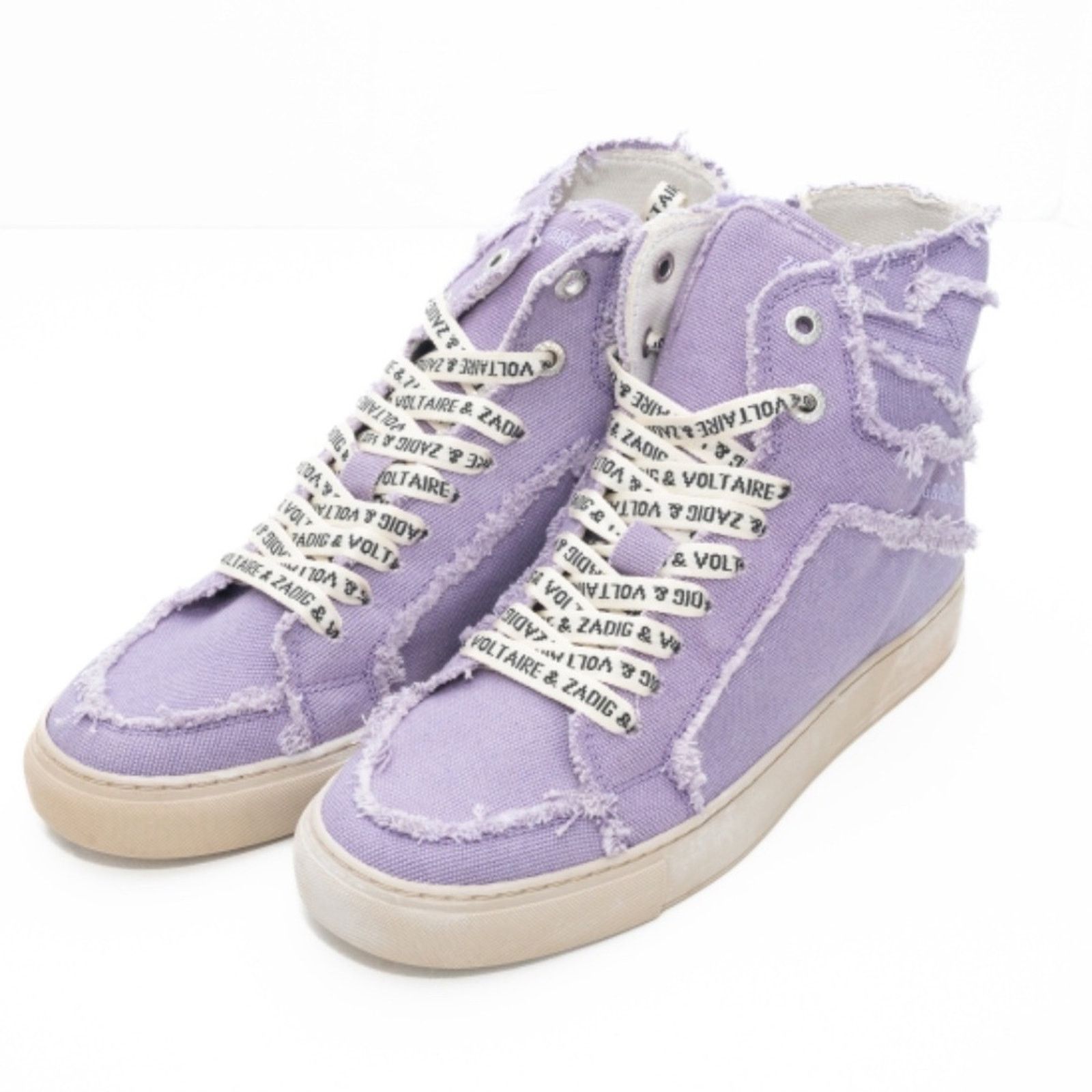 Zadig & Voltaire Zadig Voltaire. High Flash Canvas Shoes In Purple. Size US 10 / IT 40 - 7 Thumbnail