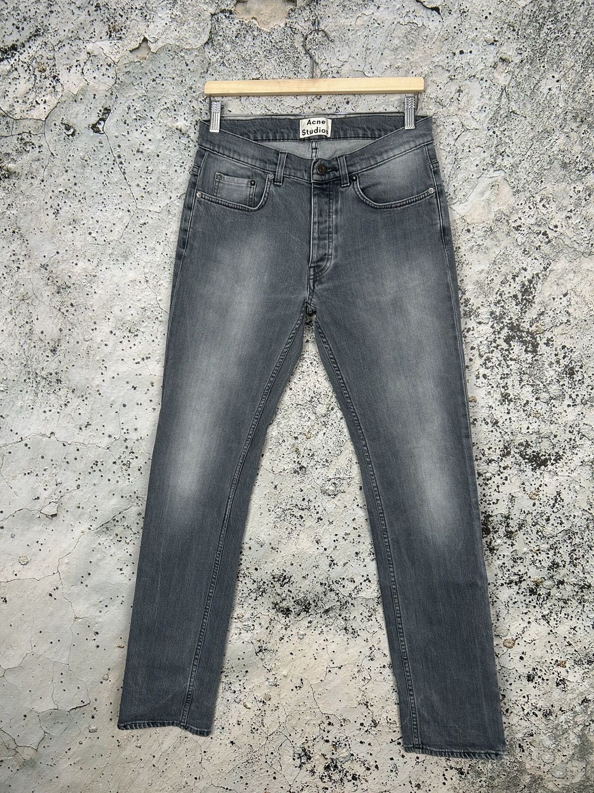 Acne Studios Acne Studios Roc Crab Grey Avant Garde Designer Denim Rare Size US 31 - 1 Thumbnail