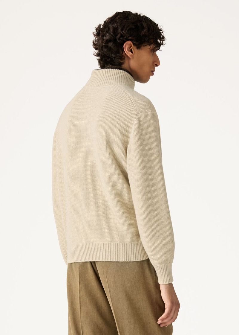 Loro Piana o1w1db10226 FA06328 Alpe Half-Neck Sweater in Beige Size US L / EU 52-54 / 3 - 5 Thumbnail
