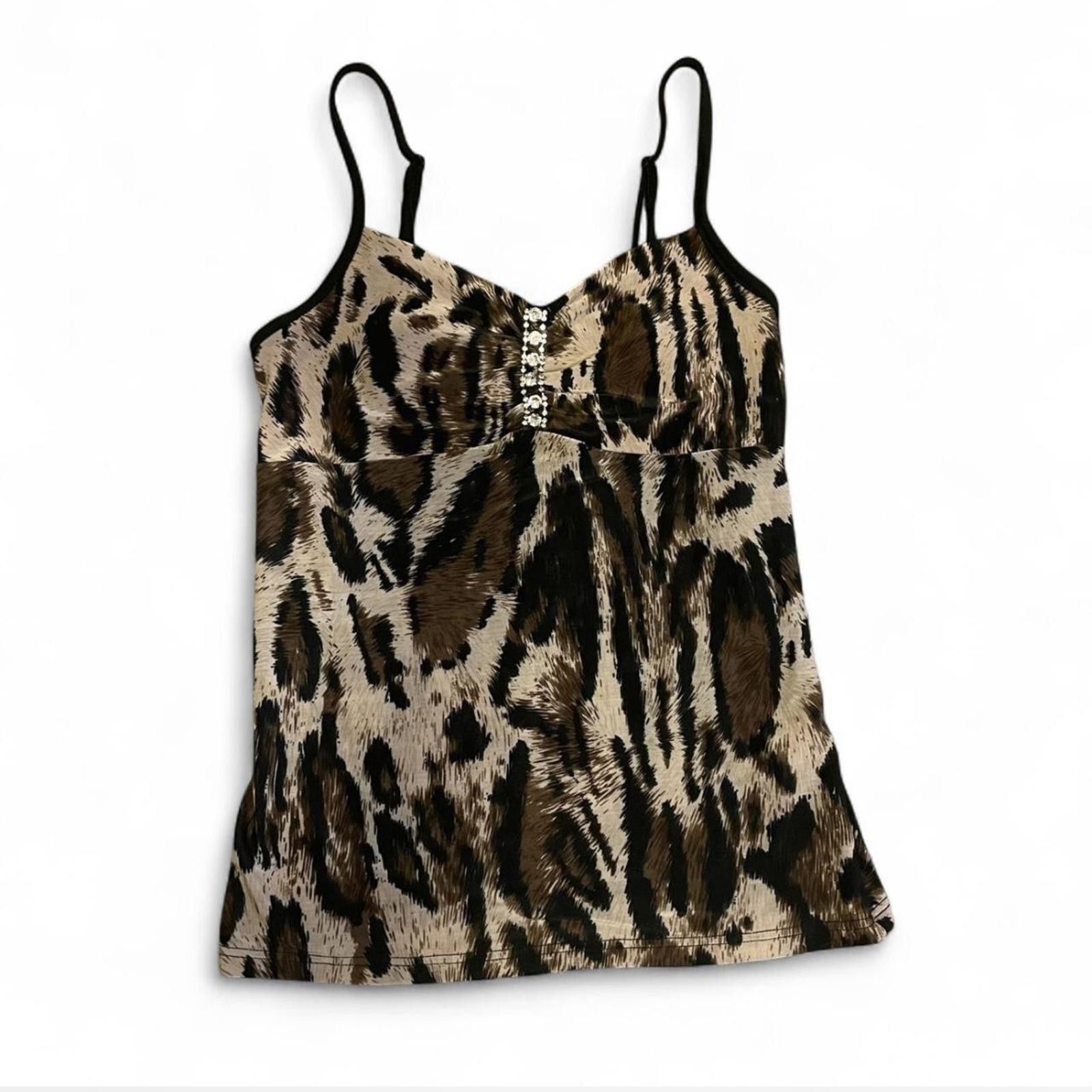 Unknown London Women’s Tank Top Cheetah Print Size Small Size S / US 4 / IT 40 - 1 Thumbnail