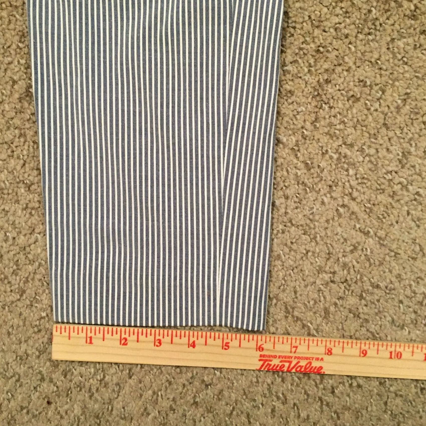 Vintage Blue White Striped Ankle Pants - 6 Size Womens Business Size 28" / US 6 / IT 42 - 7 Thumbnail
