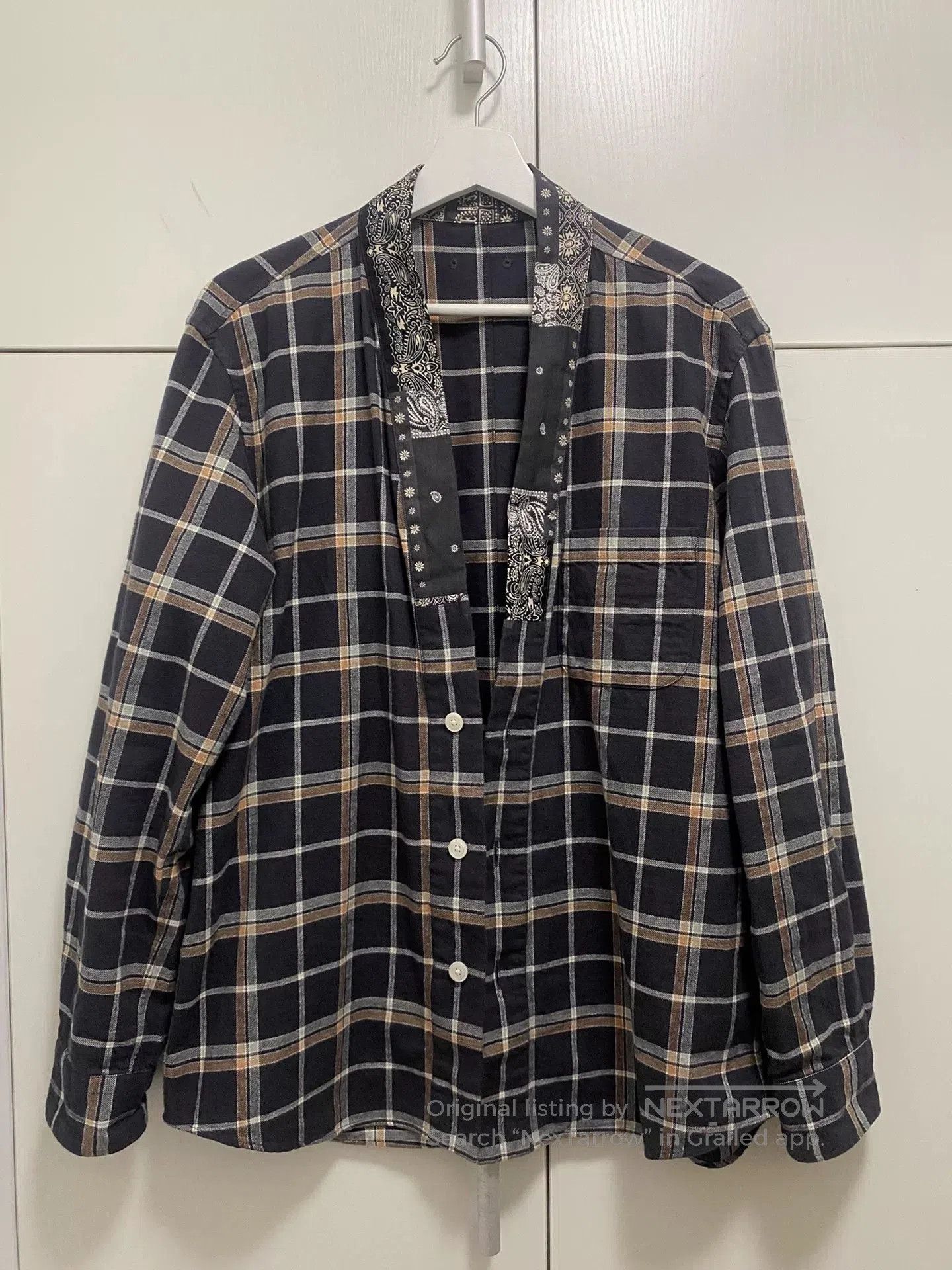 Sophnet. SOPHNET 20SS Kimono Collar Plaid Shirt. Size US M / EU 48-50 / 2 - 1 Thumbnail