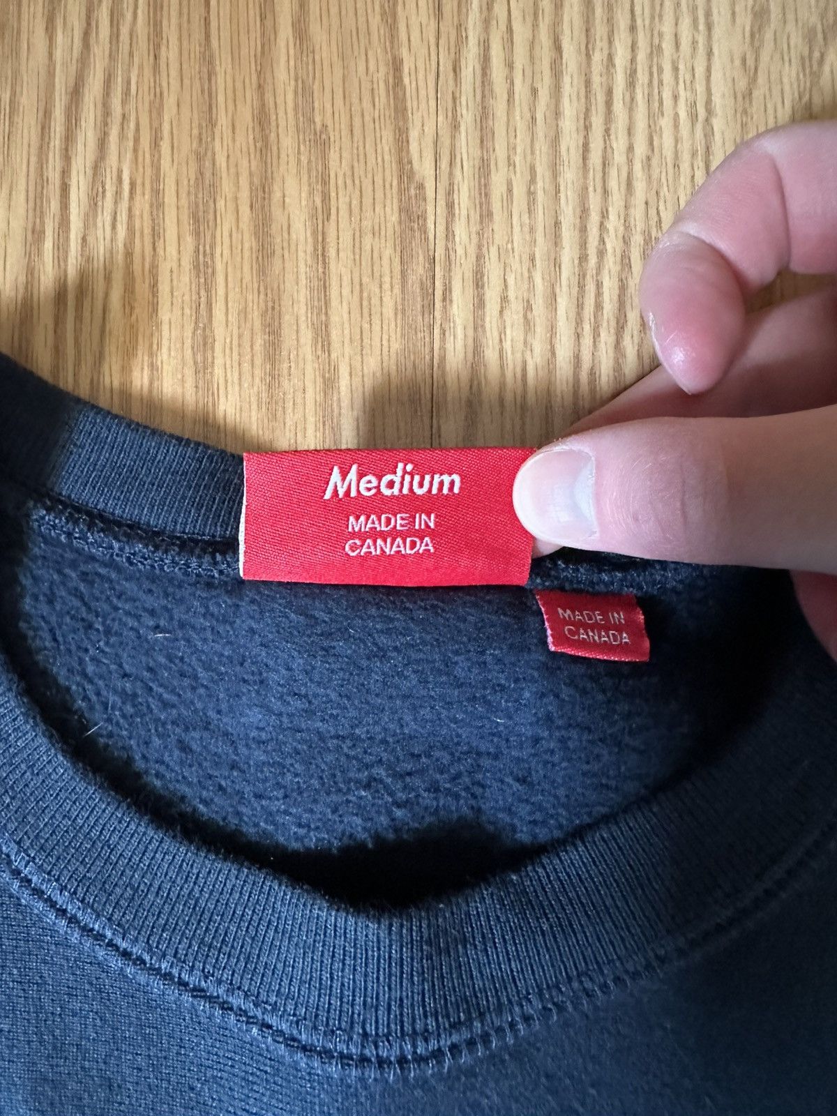Supreme Supreme Script Crewneck Navy Size US M / EU 48-50 / 2 - 3 Thumbnail