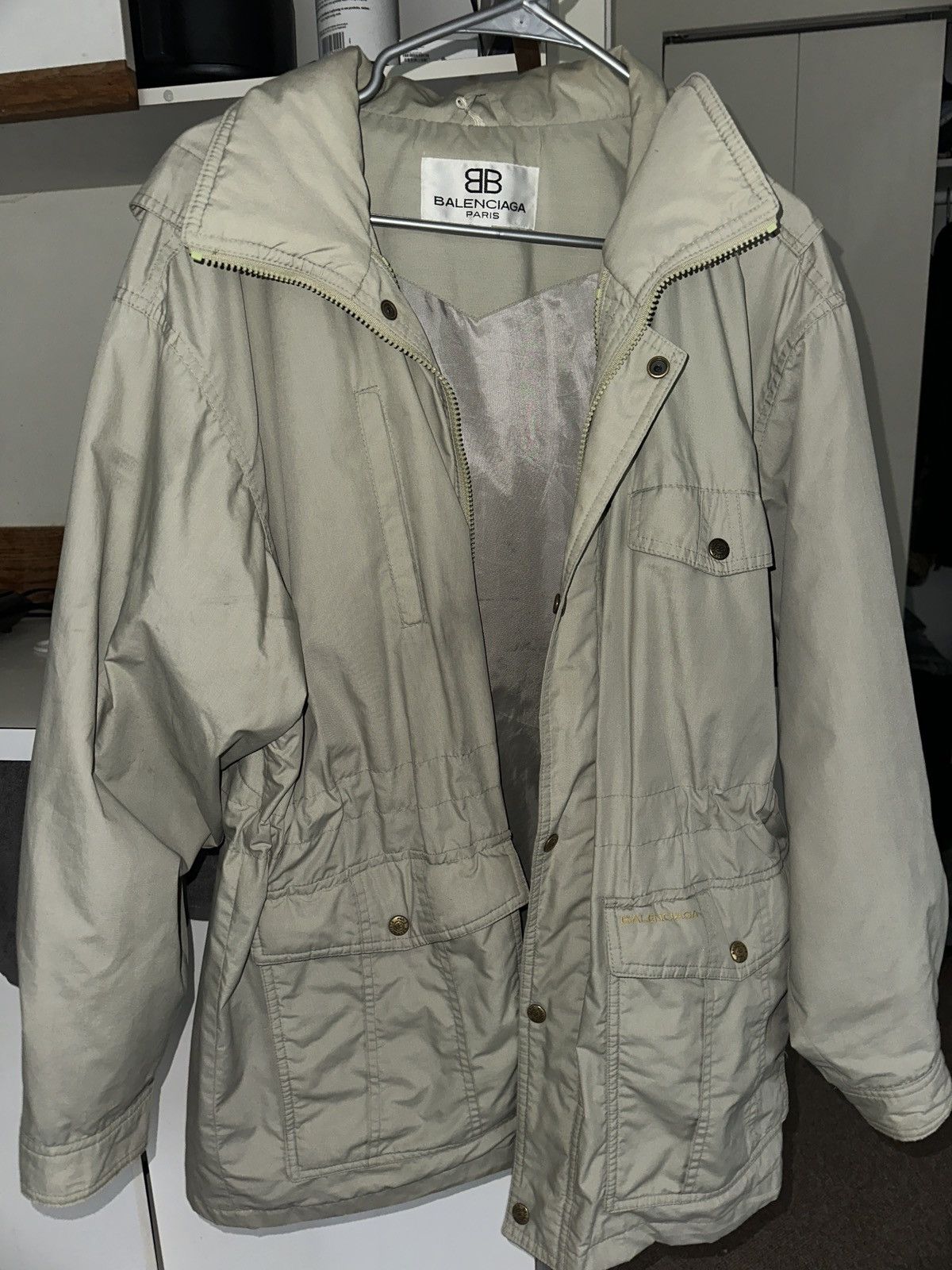 Balenciaga Balenciaga Tan Long Jacket Size US XL / EU 56 / 4 - 1 Thumbnail
