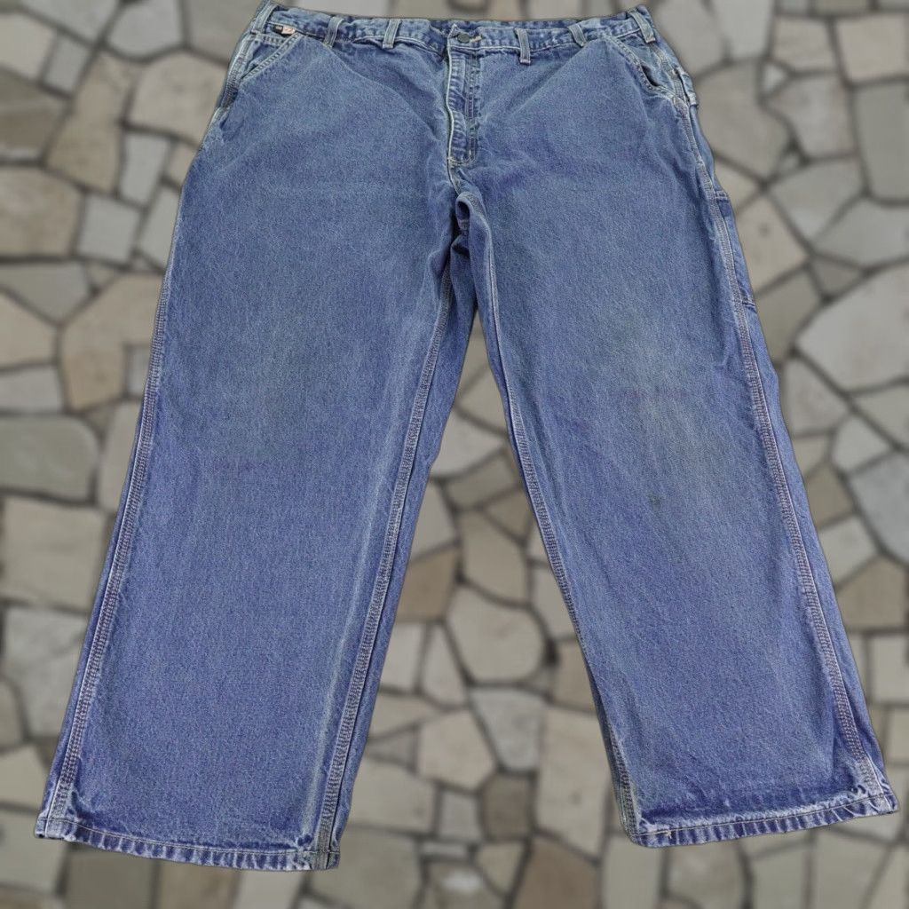 Carhartt VINTAGE Carhartt Jeans Mens 44x28 Straight Flame-Resistant Denim Blue 90s Workwear Mens Size US 42 / EU 58 - 1 Thumbnail