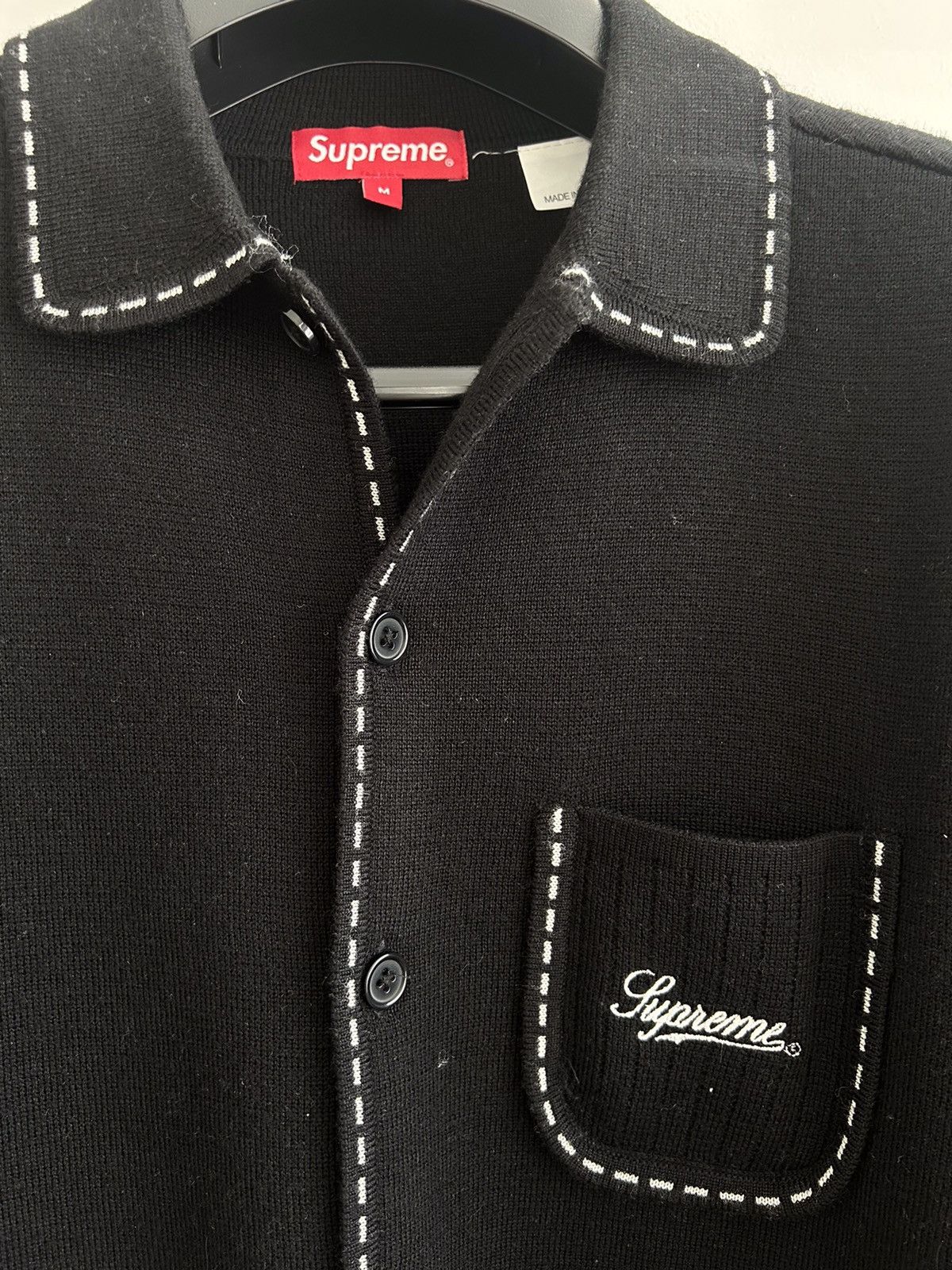 Supreme Supreme contrast stitch cardigan polo Size US M / EU 48-50 / 2 - 2 Thumbnail