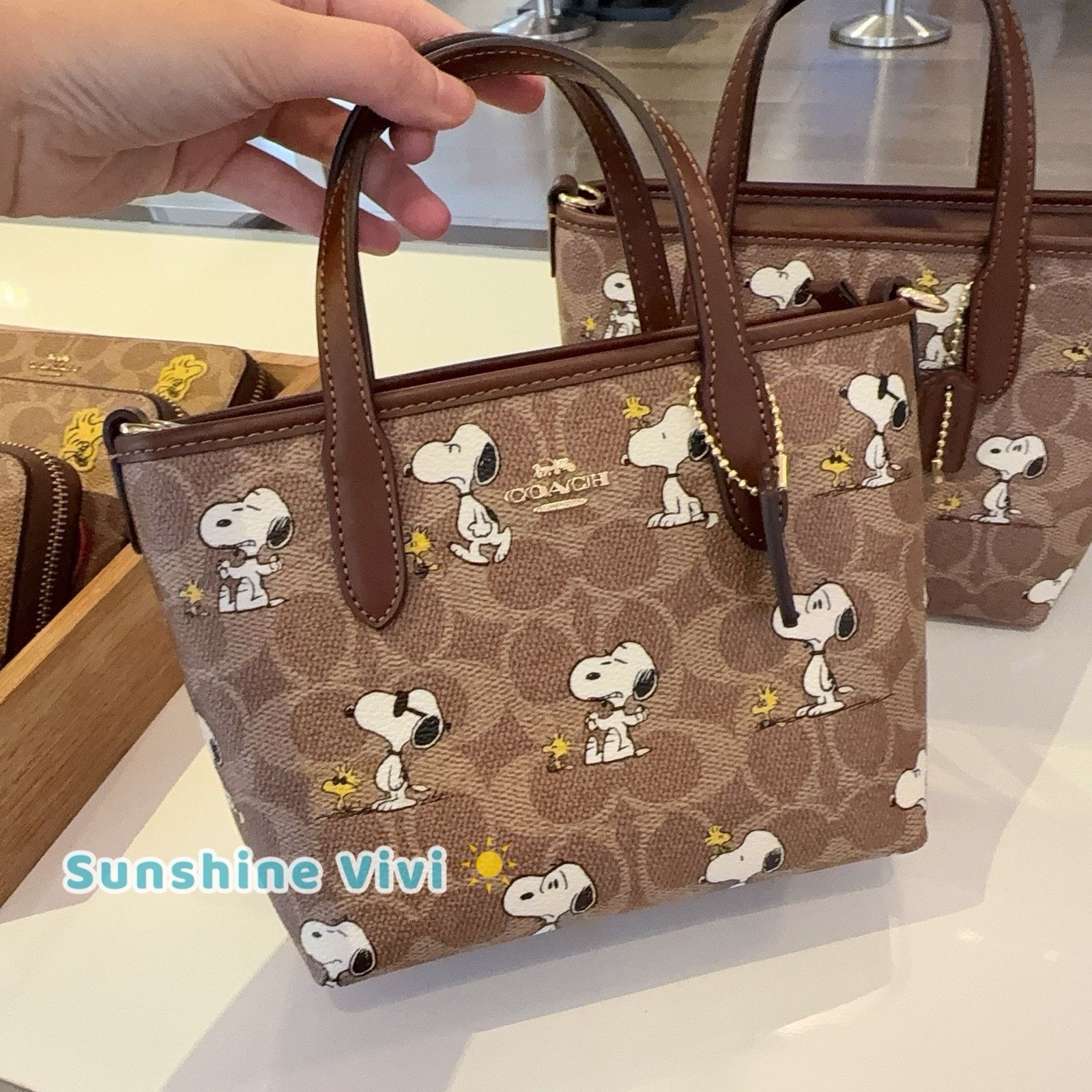 Coach NWT Coach X Peanuts City Mini Tote Bag Snoopy BS83 Size ONE SIZE - 1 Thumbnail