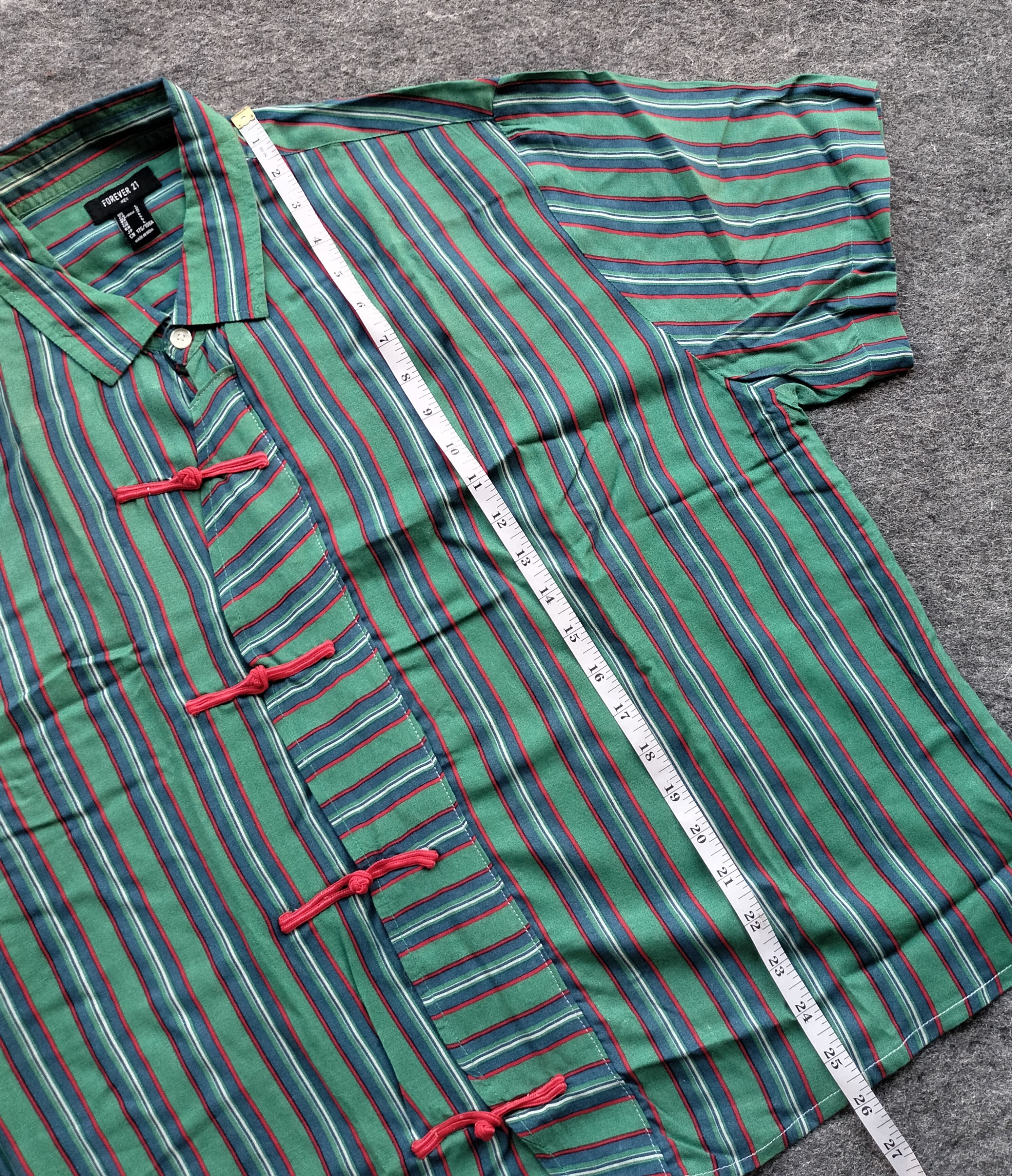 H&M Rebuild H&M stripe cheongsam ss shirt Size US L / EU 52-54 / 3 - 14 Thumbnail