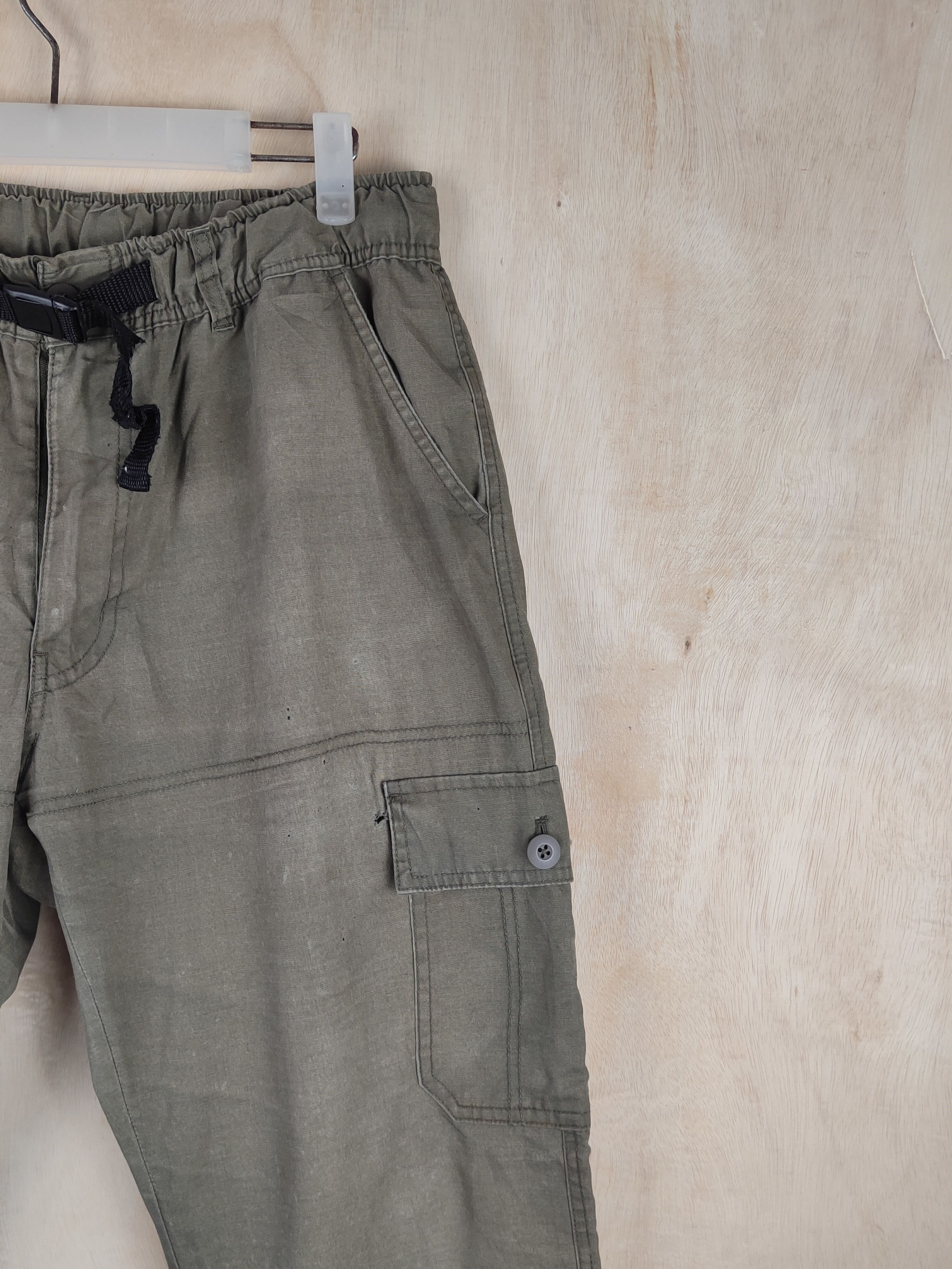 Japanese Brand O.R.G Olive Faded Multipocket Tactical Cargo Pants #S2453 Size US 31 - 7 Thumbnail