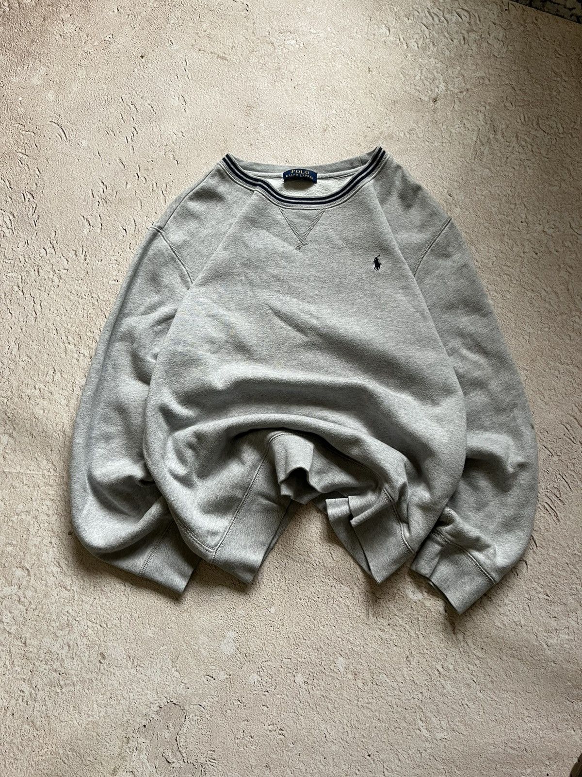Polo Ralph Lauren Polo Ralph Lauren Vintage Heather Grey Sweatshirt Y2K Size US M / EU 48-50 / 2 - 2 Thumbnail