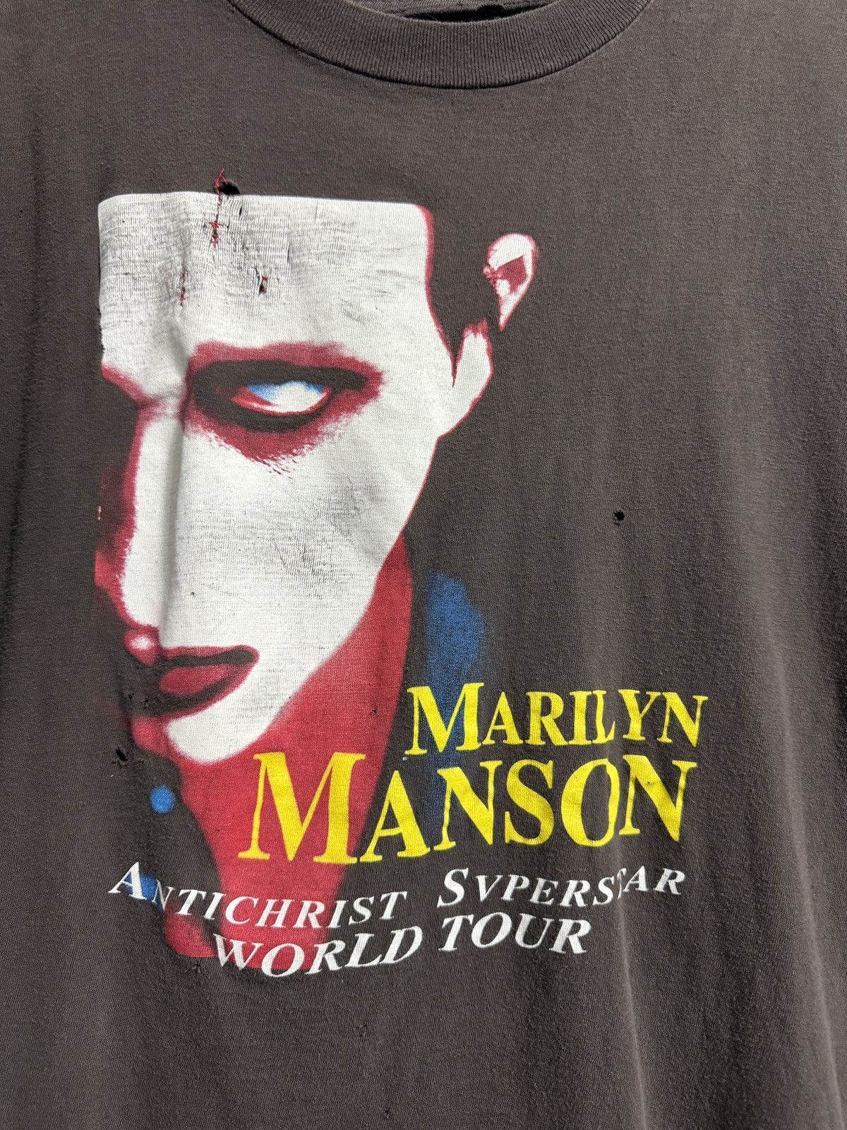 Vintage Vintage 90s Marilyn Manson Antichrist Superstar Shirt Size US L / EU 52-54 / 3 - 3 Thumbnail