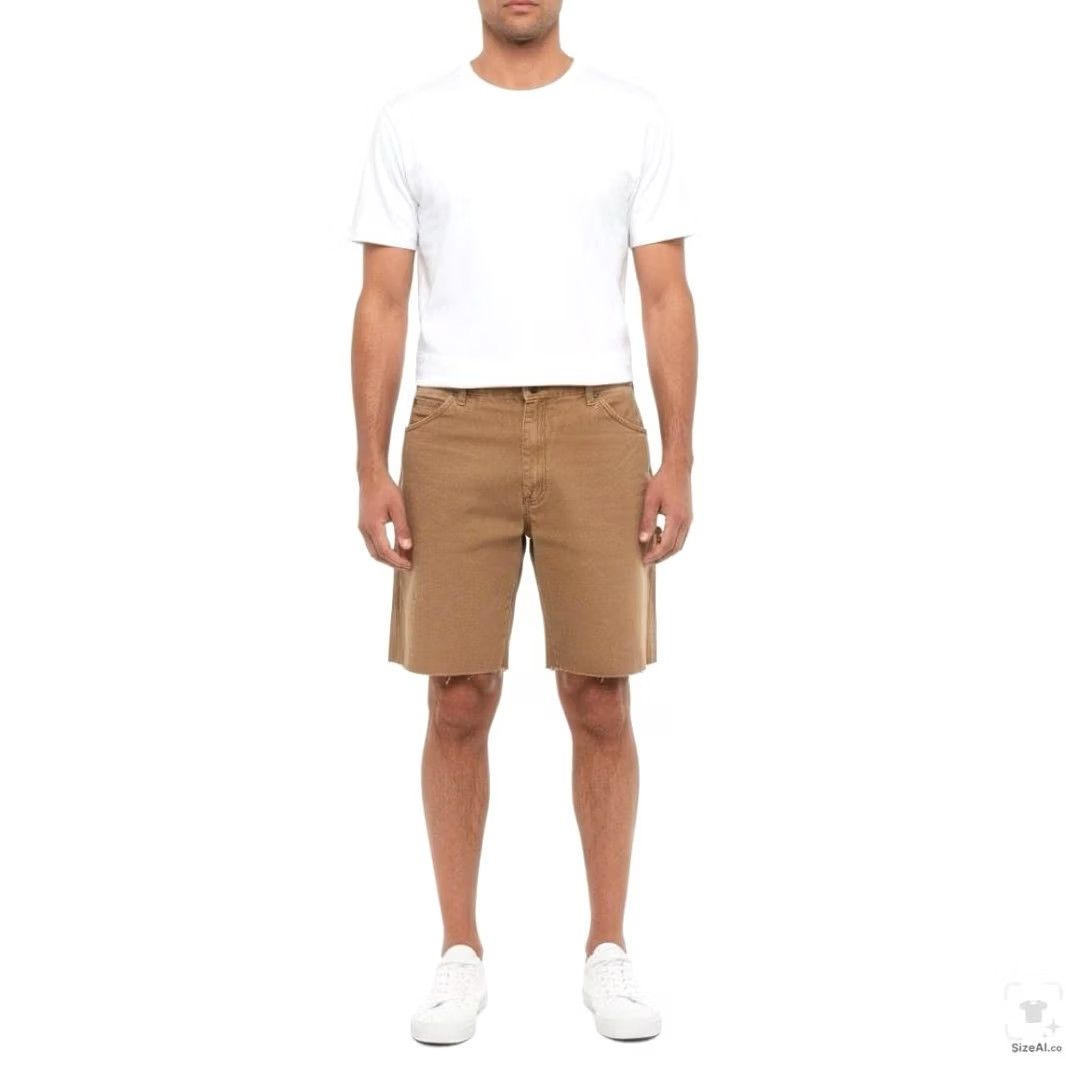 Dickies Dickies Cargo Shorts Mens 38 Brown Canvas Distressed Relaxed Fit Belted Pockets Cargo Pocket Raw Hem 9in Inseam Cotton Size US 38 / EU 54 - 4 Thumbnail