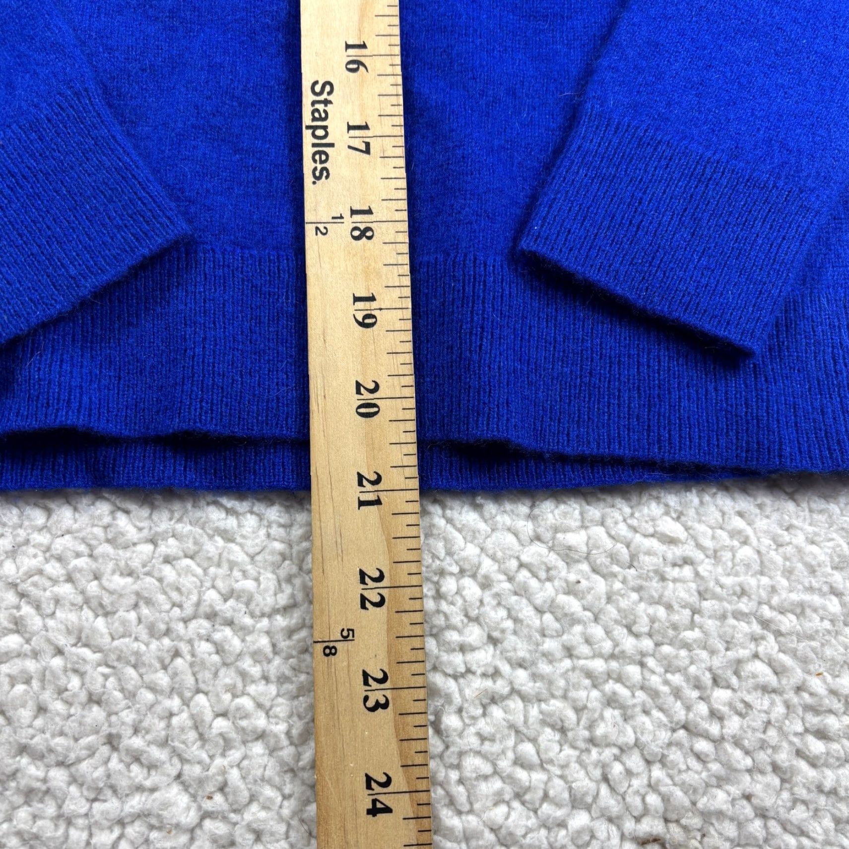 Charter Club Charter Club Luxury 100% Cashmere Sweater Women PS Petite Small Blue V-Neck Knit Size S / US 4 / IT 40 - 6 Thumbnail