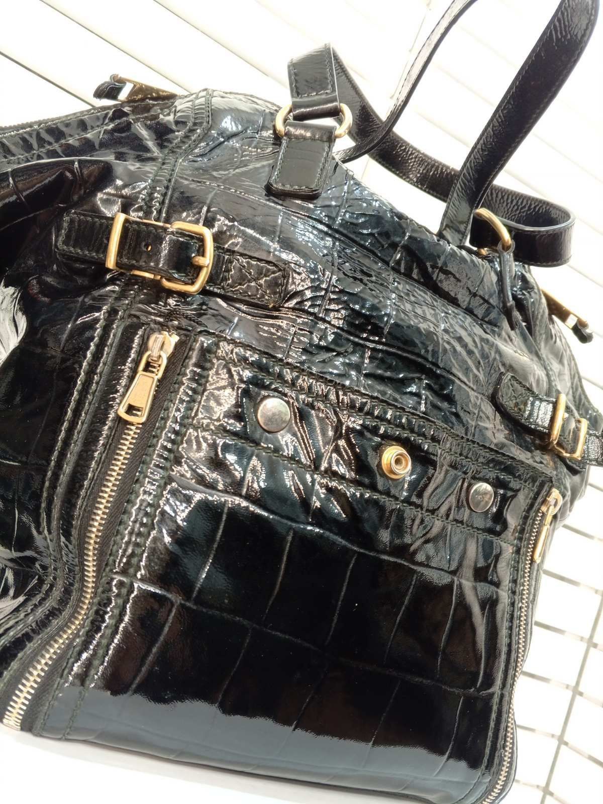 Saint Laurent Paris Yves Saint Laurent Rive Gauche Vintage Patent Leather Bag Size ONE SIZE - 2 Thumbnail