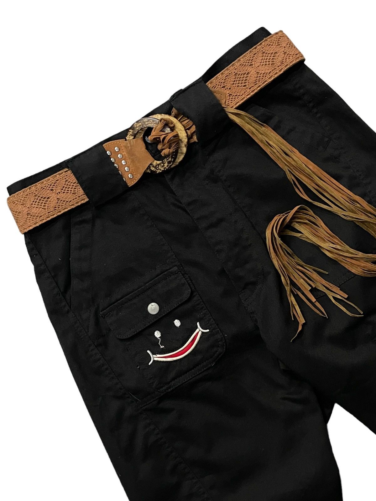 Edition Japan × Japanese Brand Up Start Smile Japan Drop Crotch Baggy Cargo & Tassel Belt Size US 32 / EU 48 - 5 Thumbnail