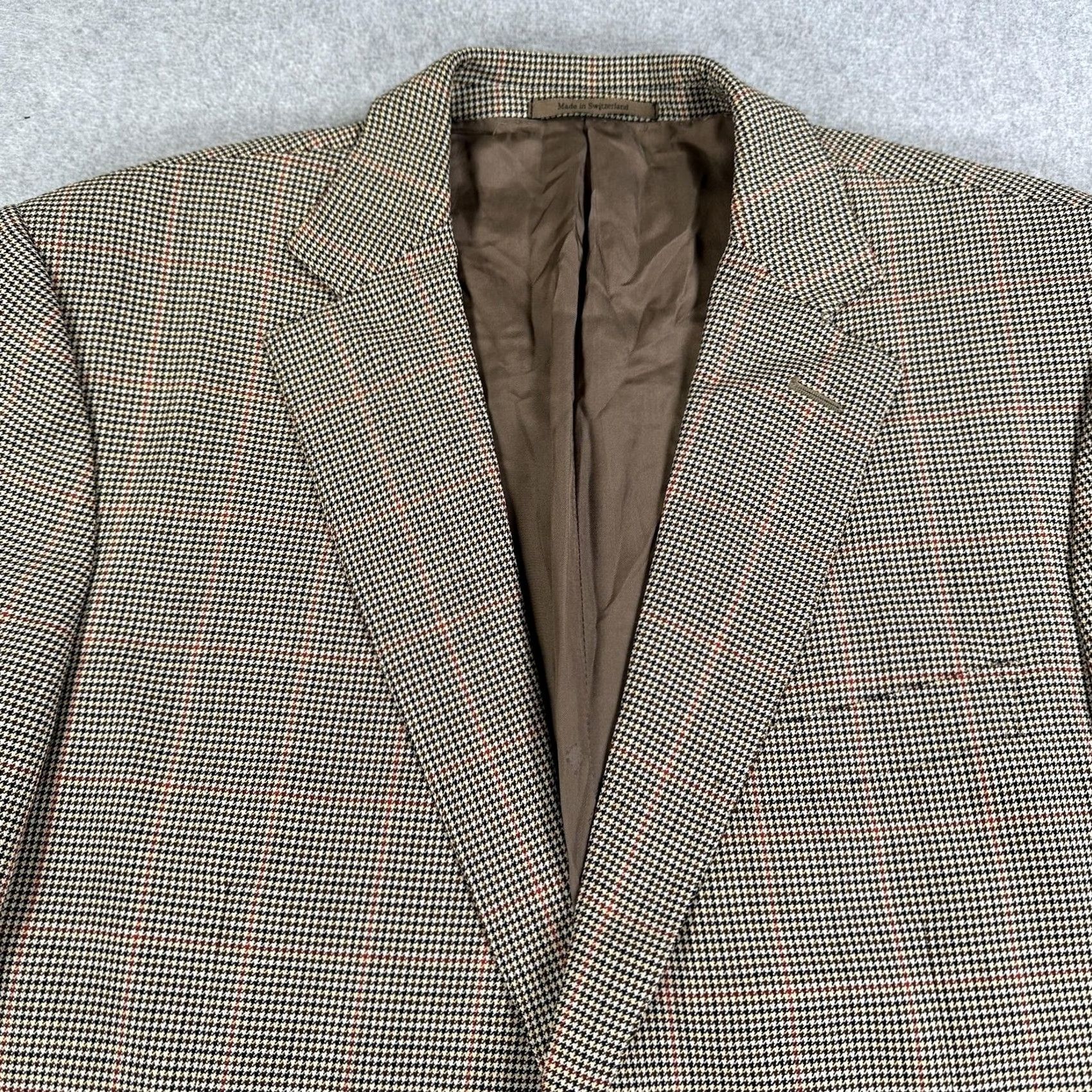 Ermenegildo Zegna VINTAGE Ermenegildo Zegna Blazer Sport Coat Mens 52 Brown Plaid Wool Tweed Fit Rom Size 52R - 4 Thumbnail